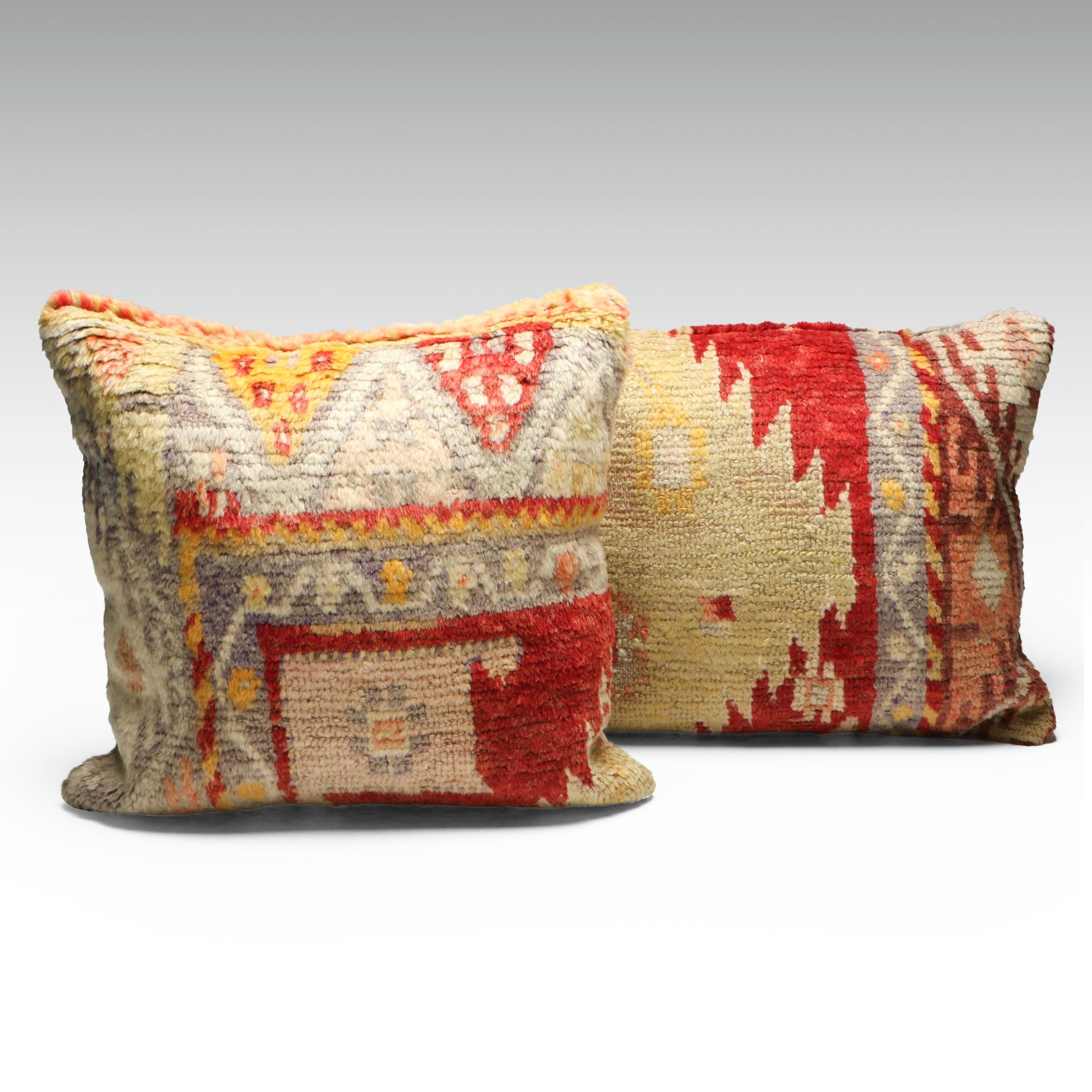 J & D Oriental Rugs Turkish Woven Wool Throw Pillows