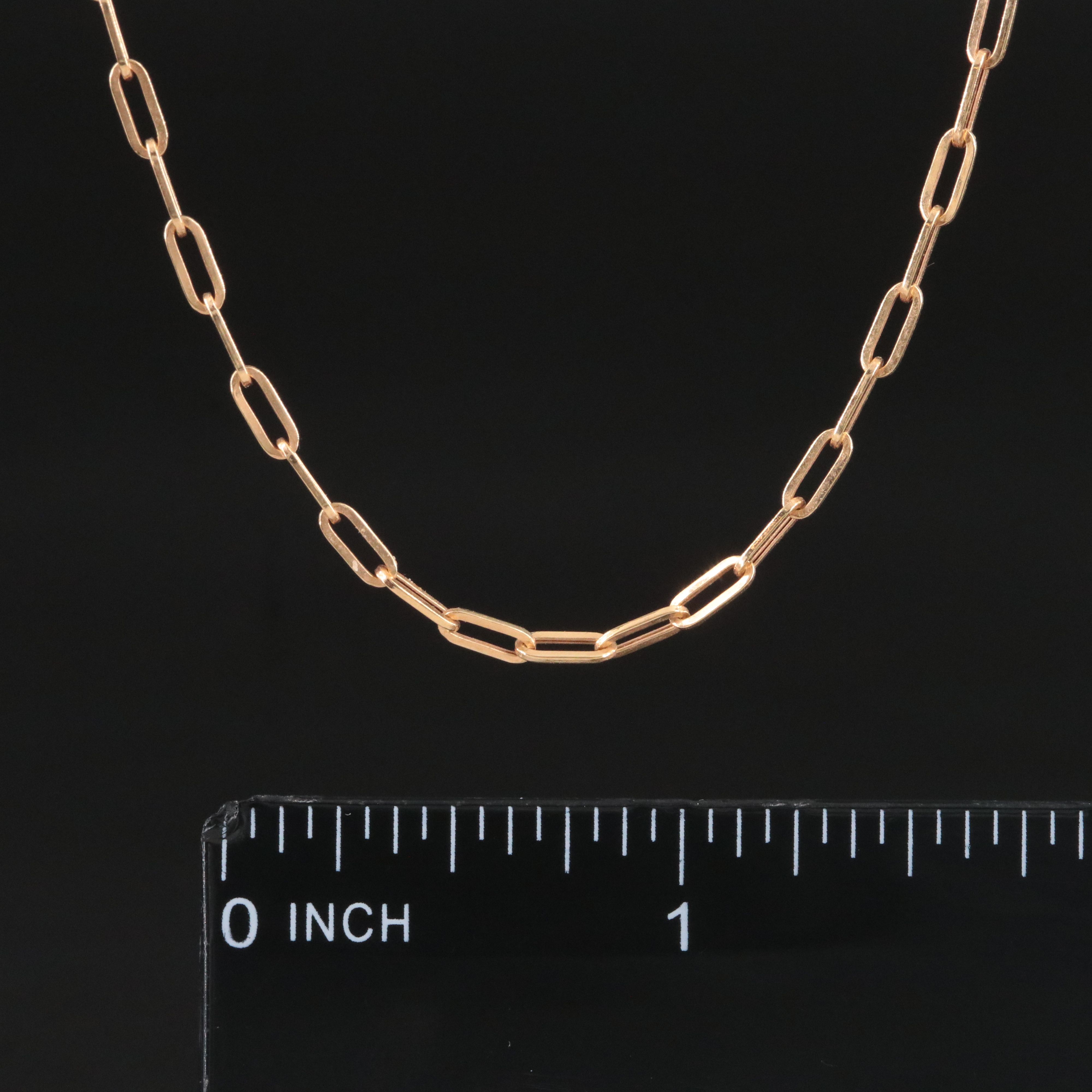 10K Paper Clip Link Necklace