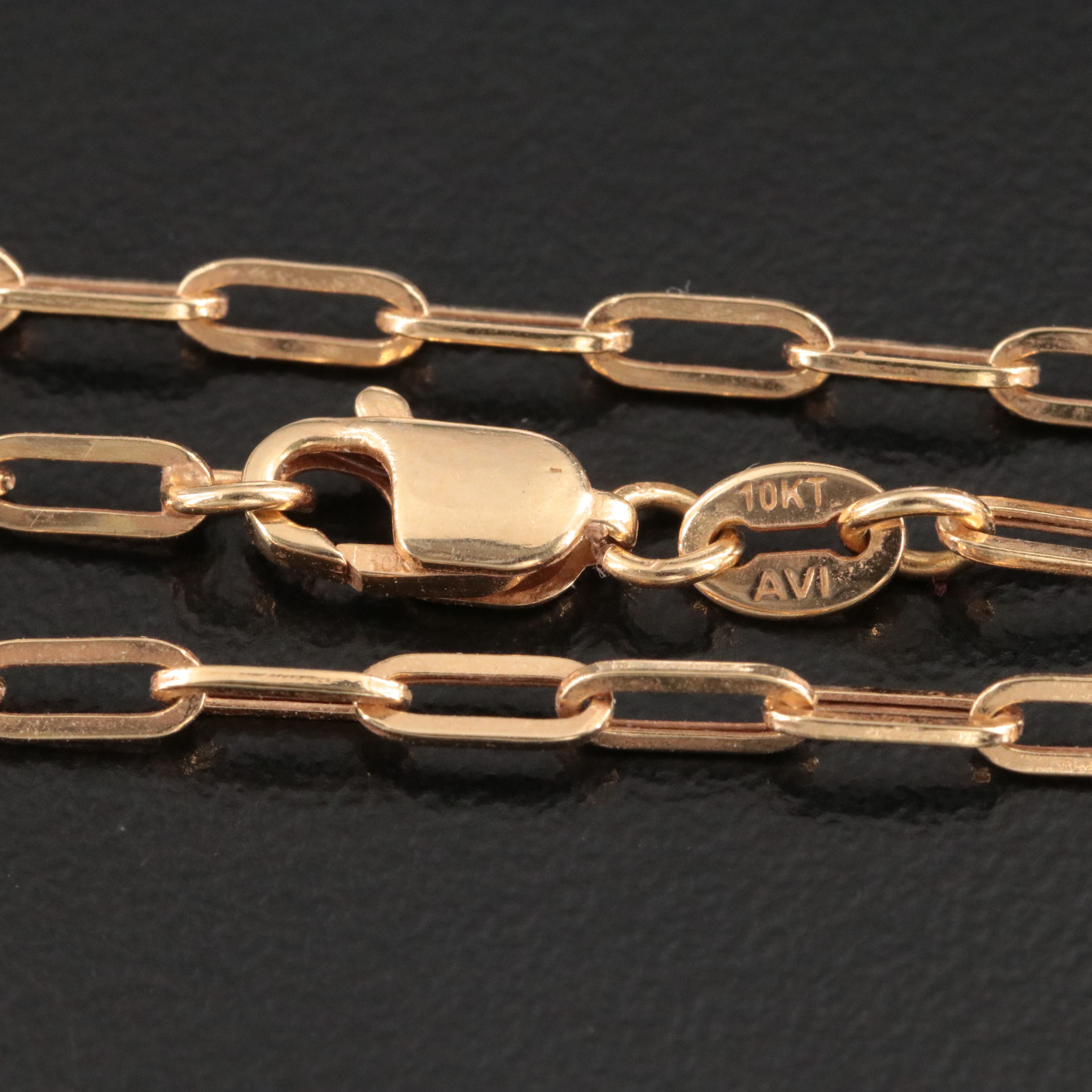 10K Paper Clip Link Necklace