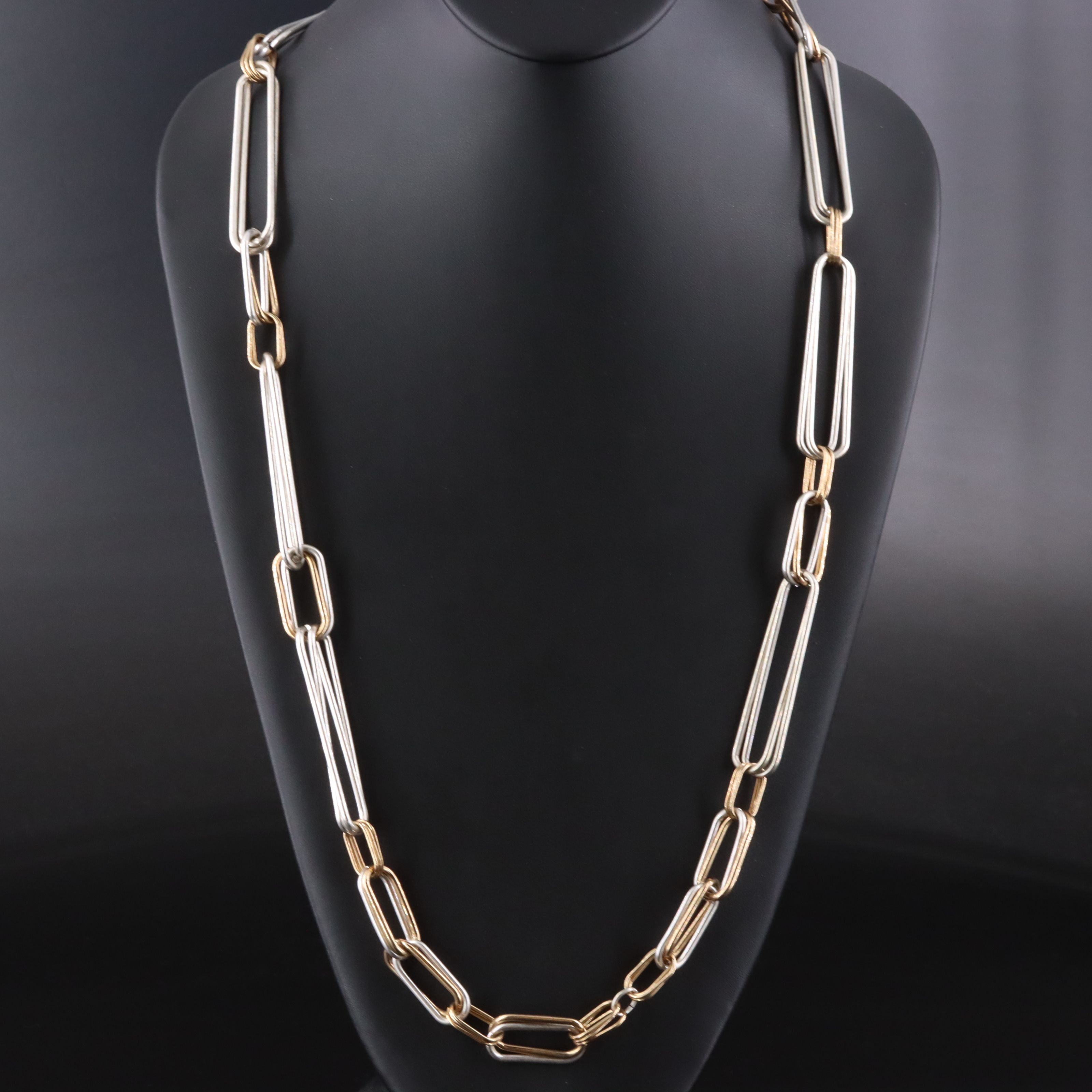 Vintage Robert Lee Morris Paper Clip Link Necklace