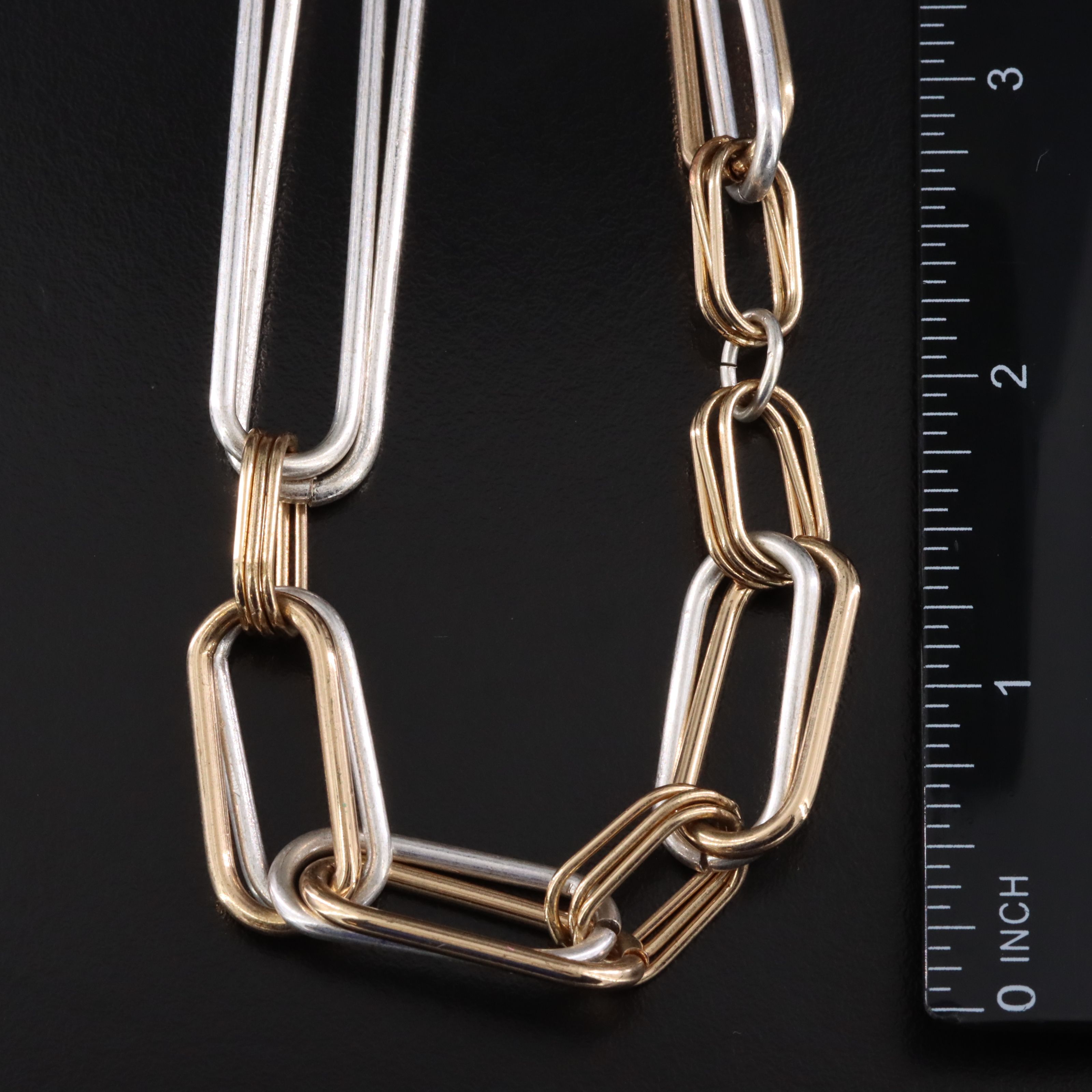 Vintage Robert Lee Morris Paper Clip Link Necklace