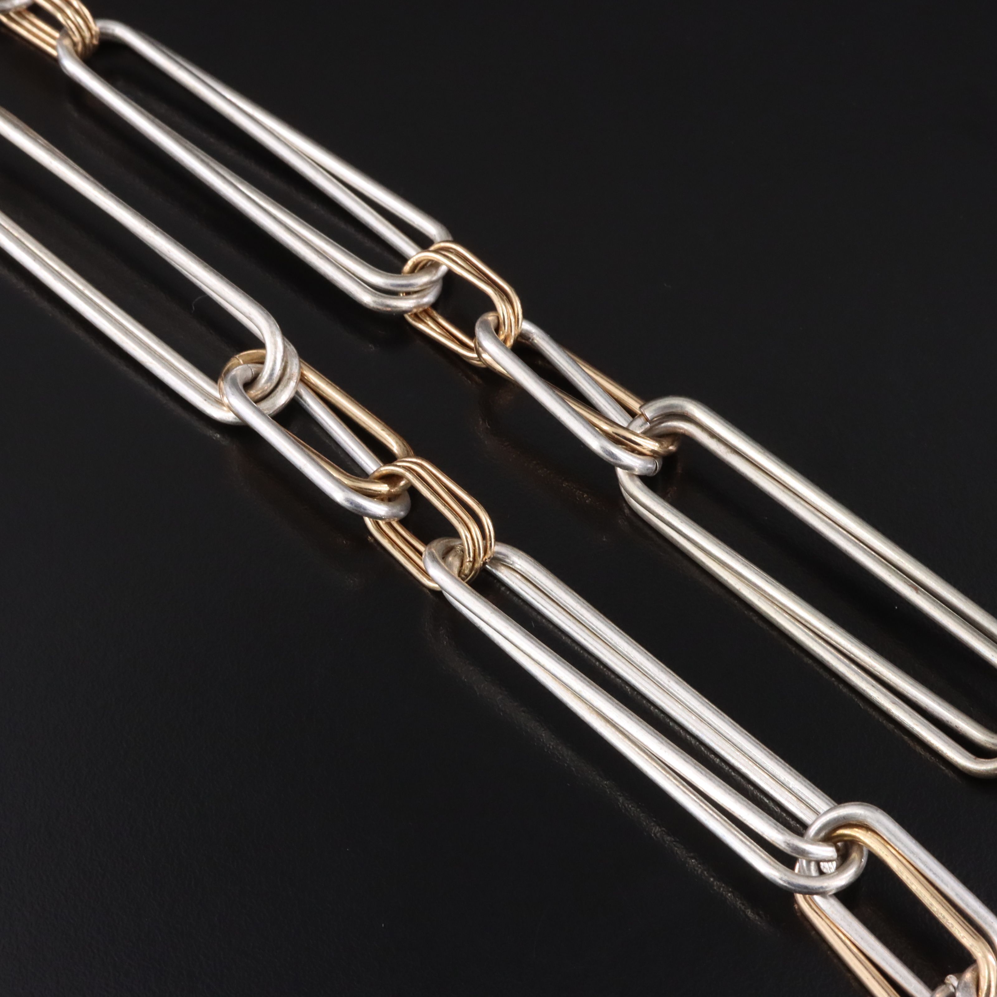 Vintage Robert Lee Morris Paper Clip Link Necklace