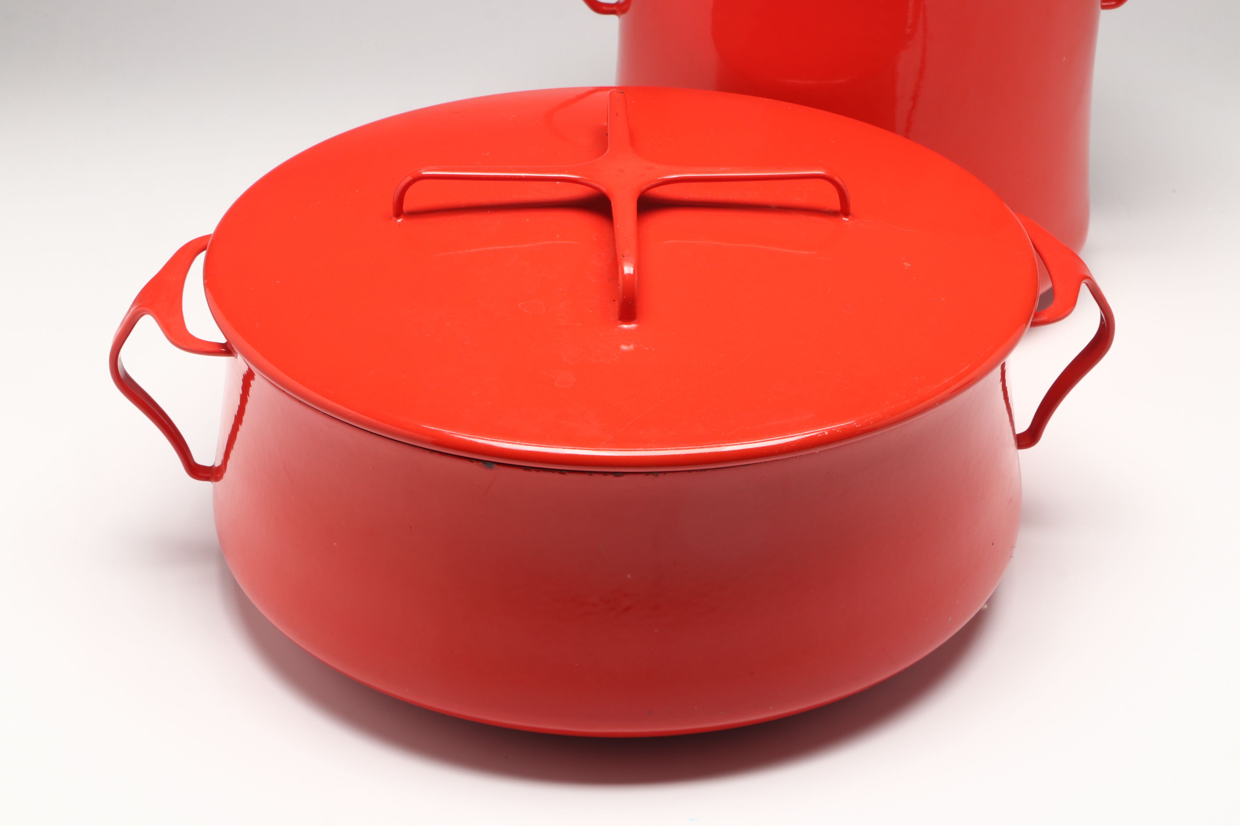 Dansk Enamelware Red Pots