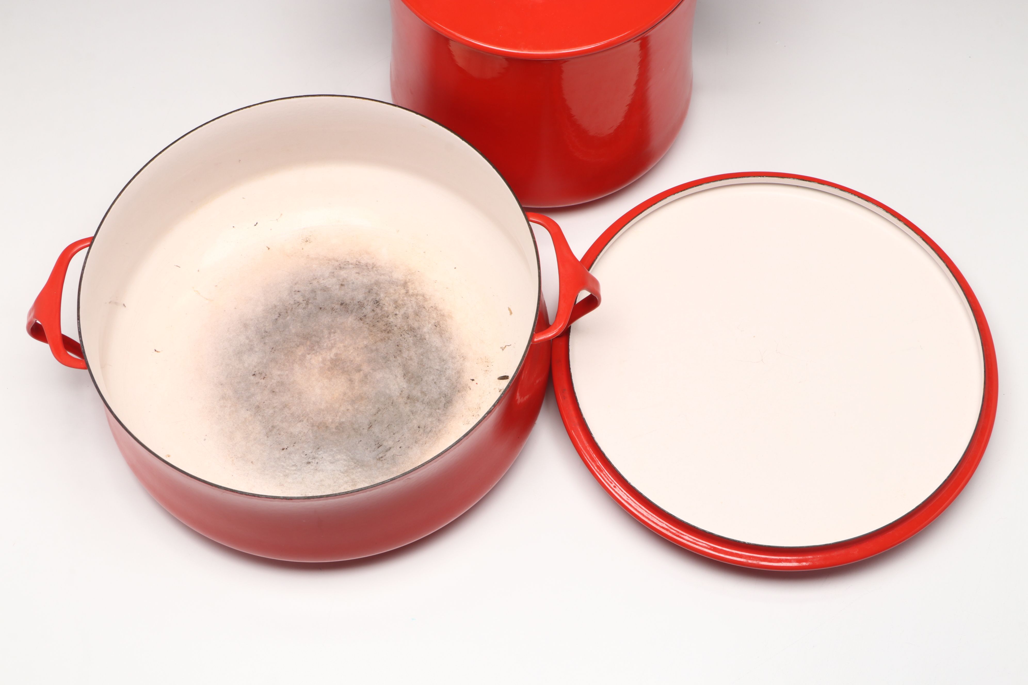 Dansk Enamelware Red Pots