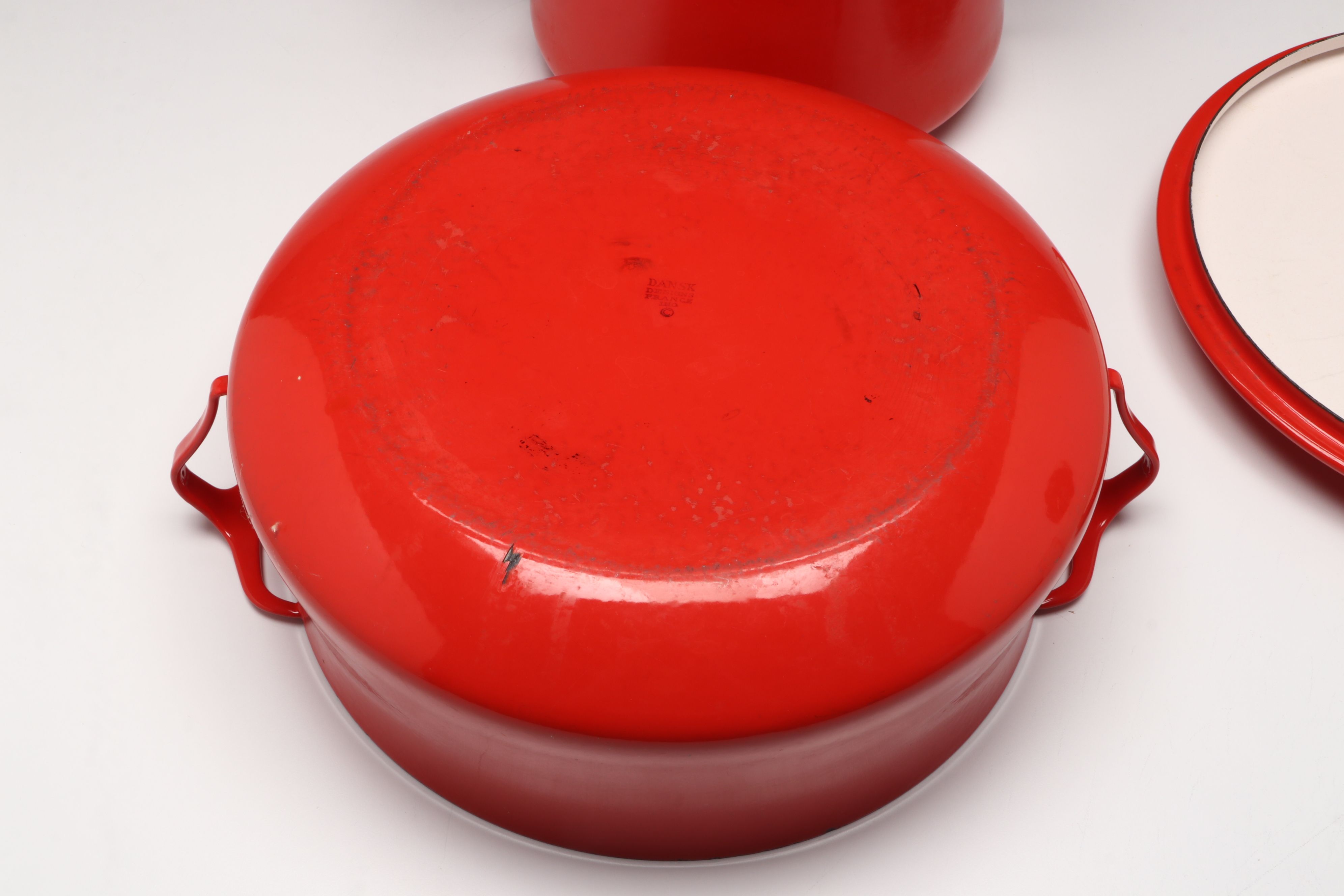 Dansk Enamelware Red Pots
