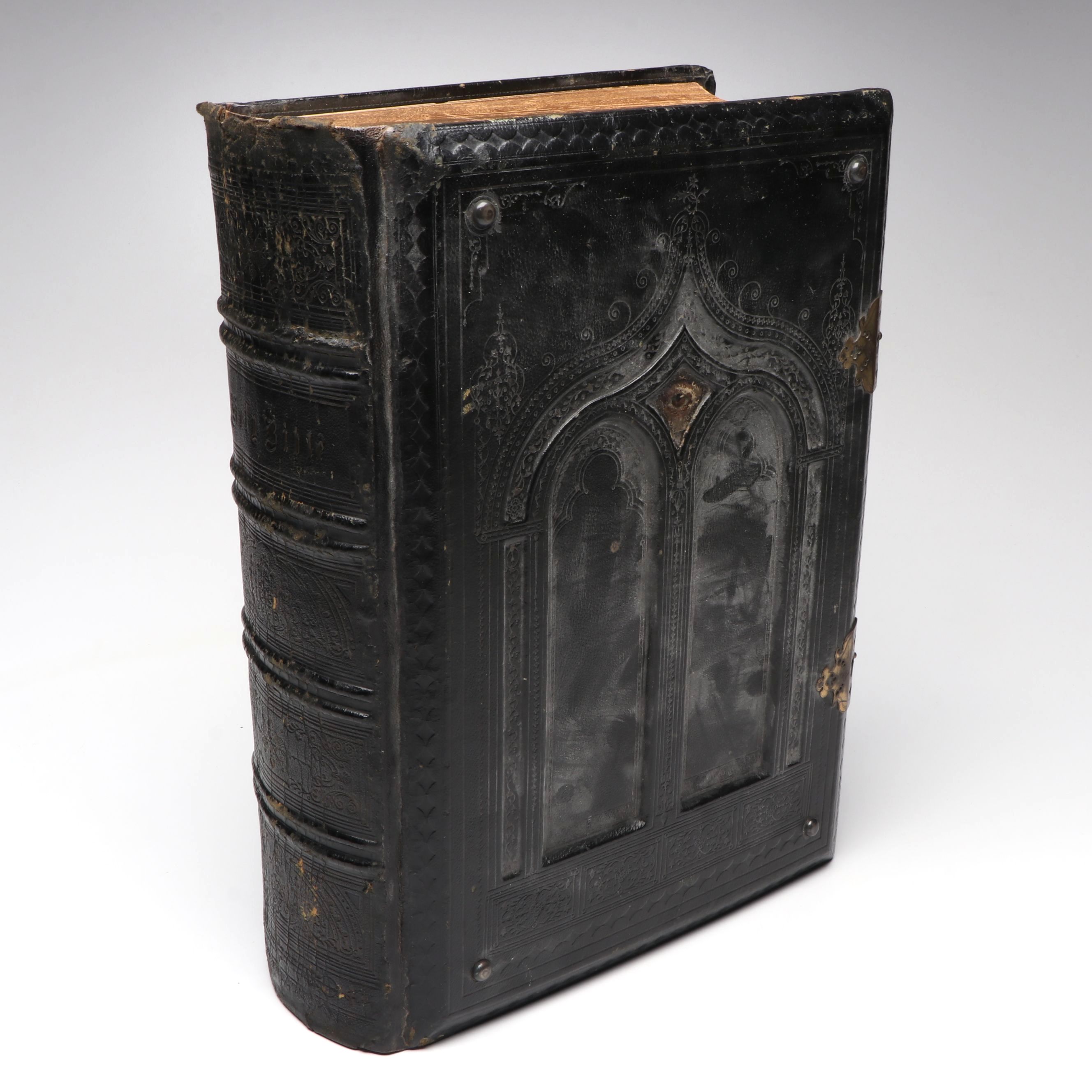 Finely Bound Self-Interpreting Bible Introduced by John Brown, Mid-19th Century