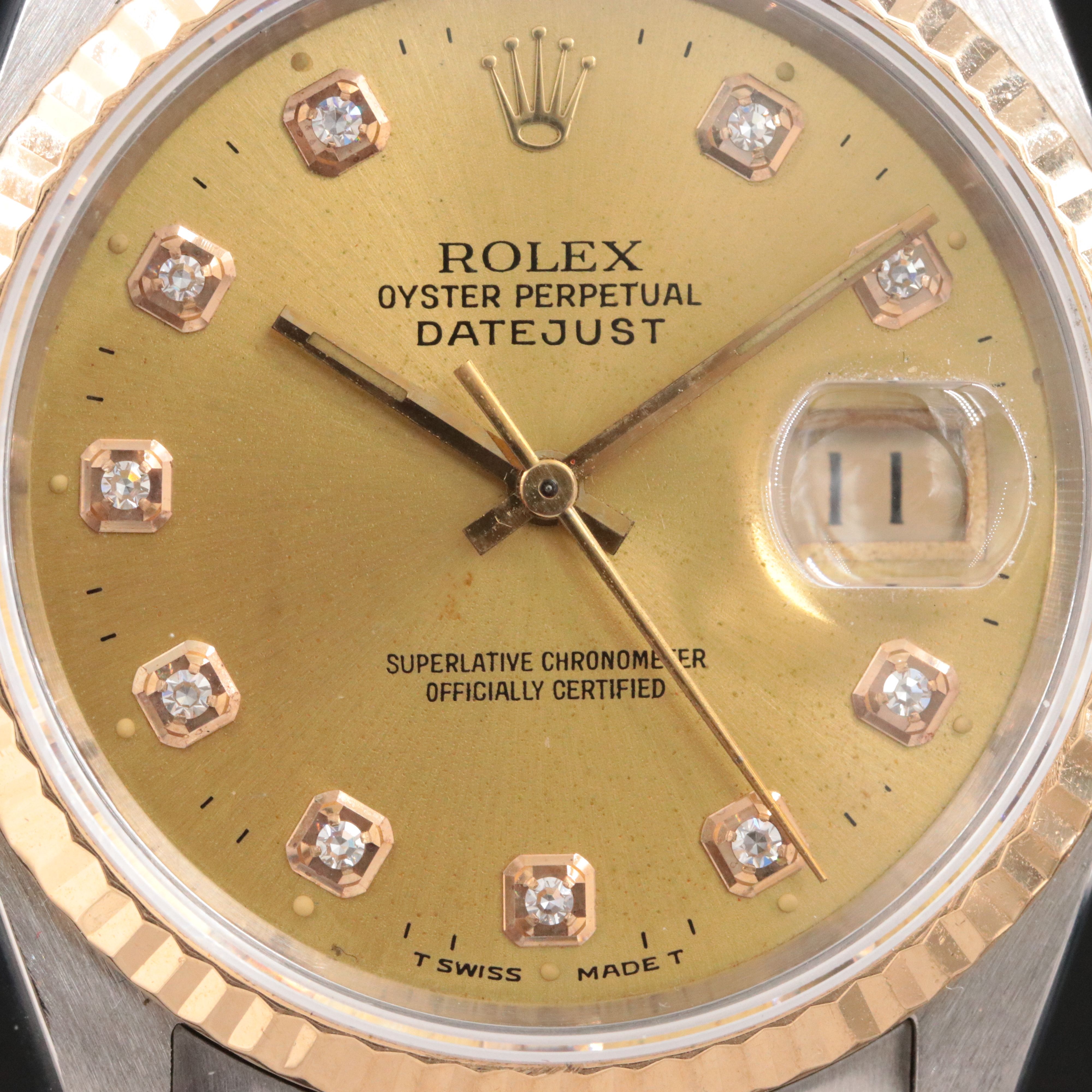 Rolex Datejust 36 16233 Custom Dial Vintage Automatic Watch c.1991