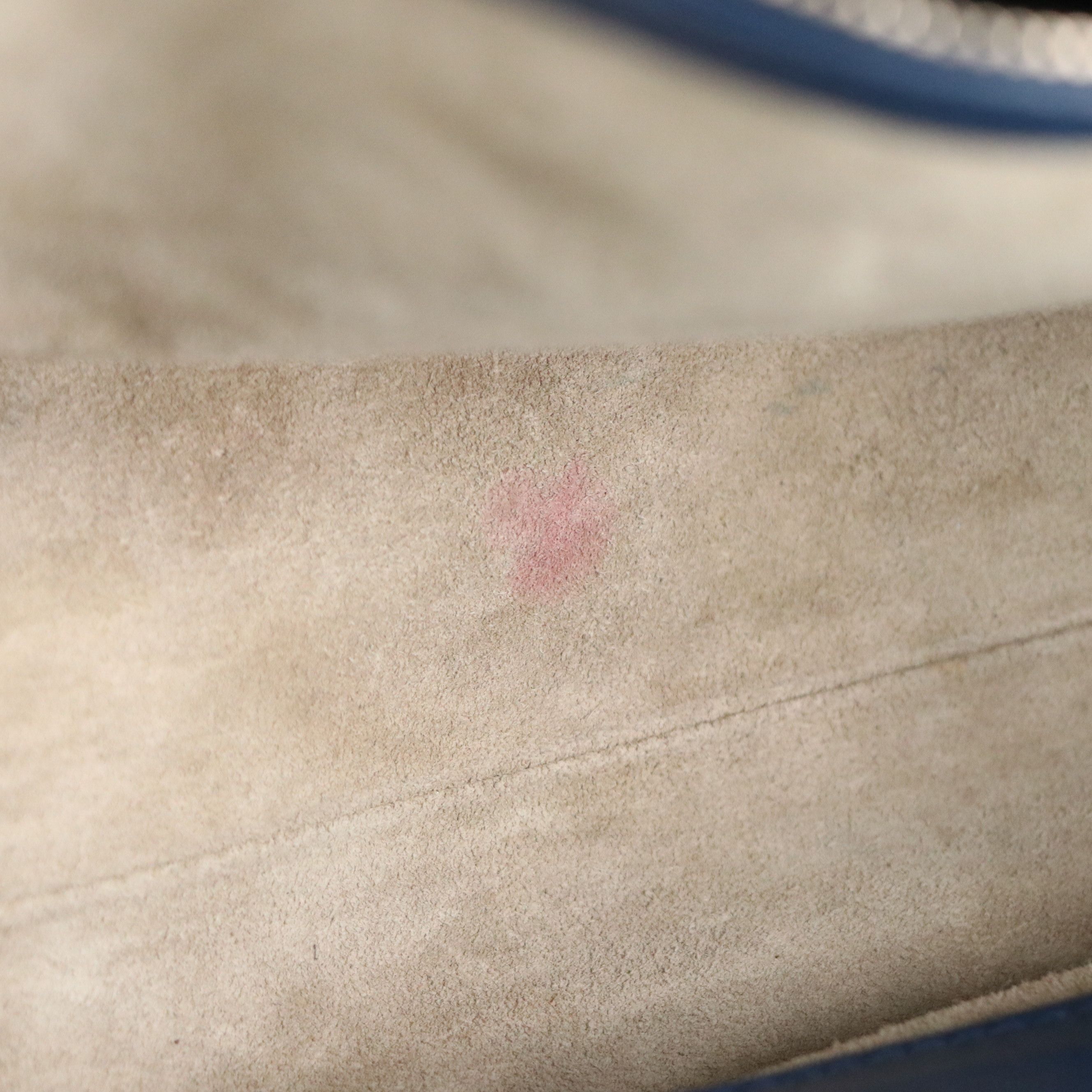 Prada Top-Stitched Two Way Tote Bag in Deep Blue Leather