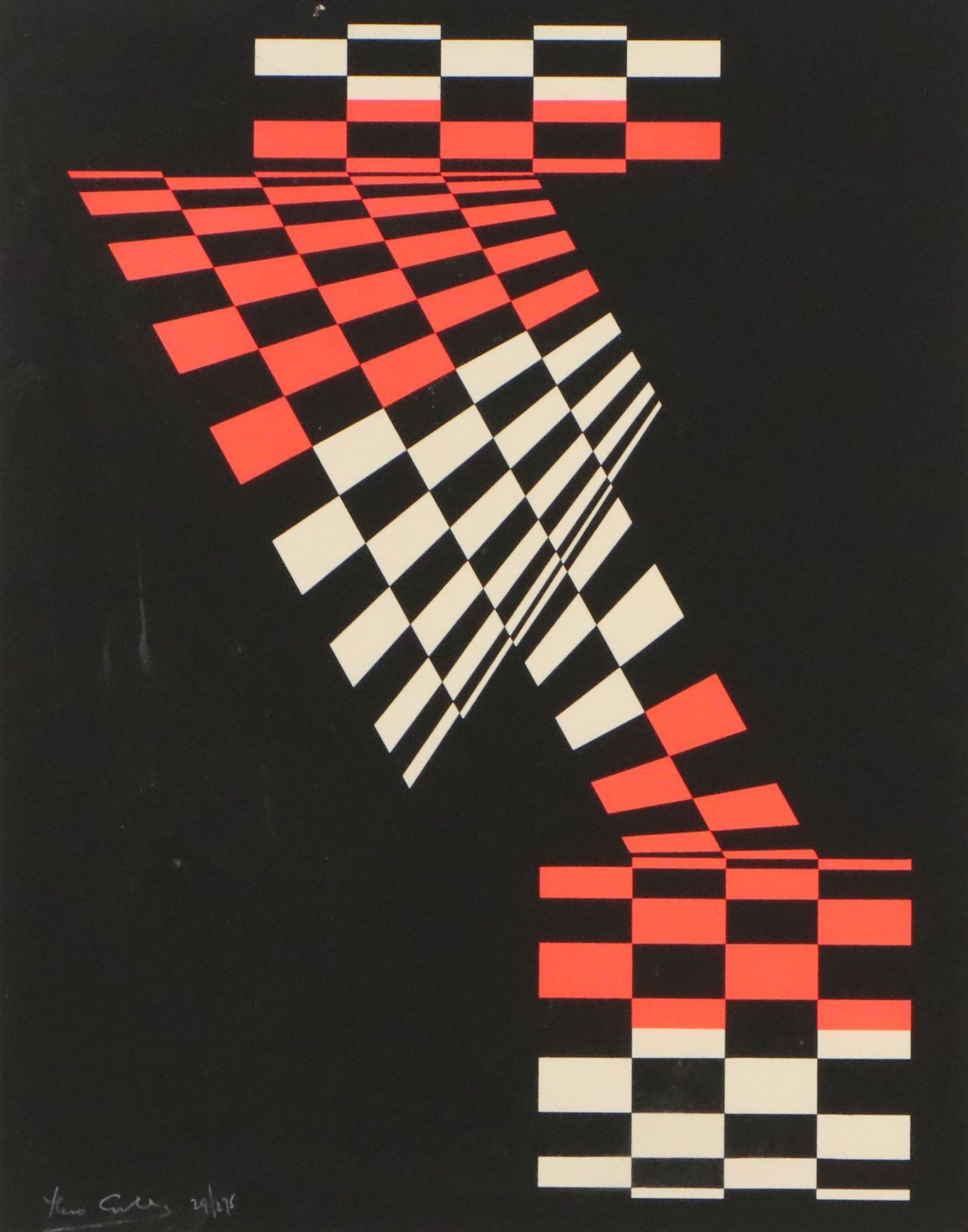 Theo Coster Op Art Serigraph