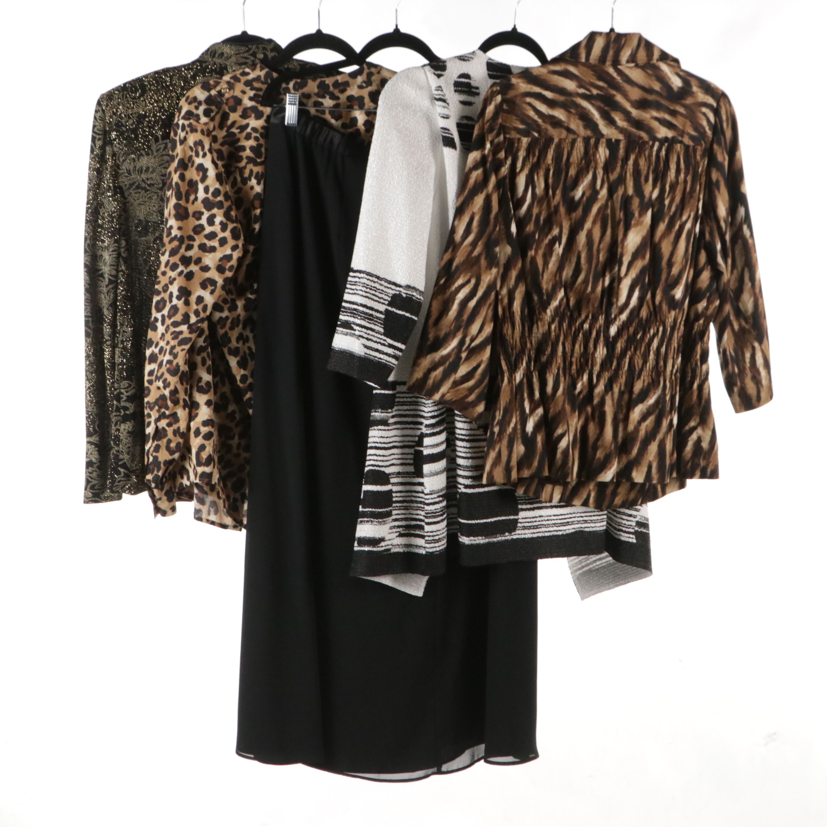 Charter Club Leopard Print Blouse, JS Collections Maxi Skirt, and More Separates