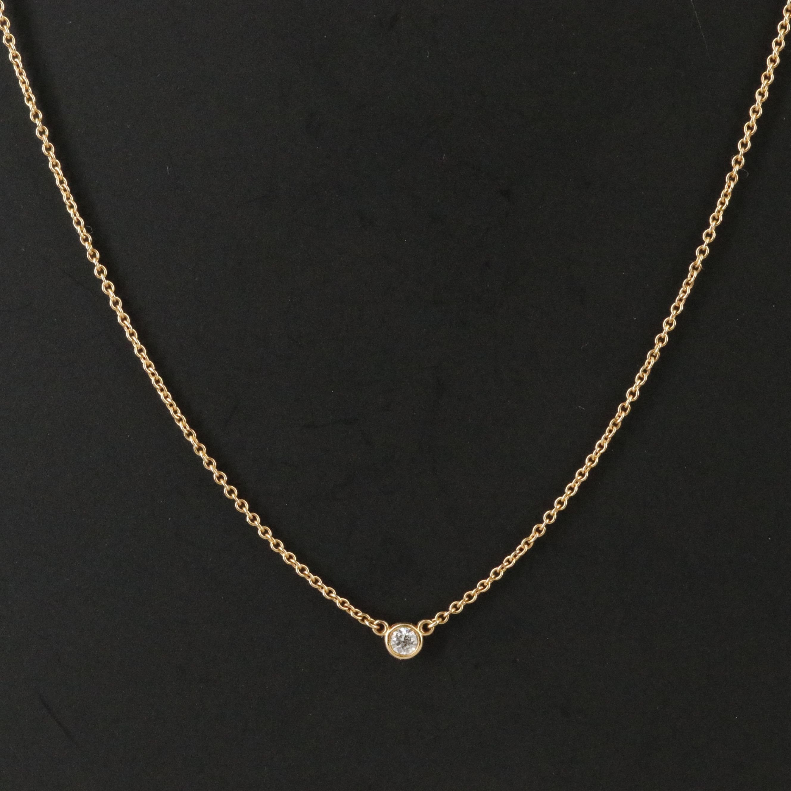 Elsa Peretti for Tiffany & Co. 18K Diamond Bezel Station Necklace