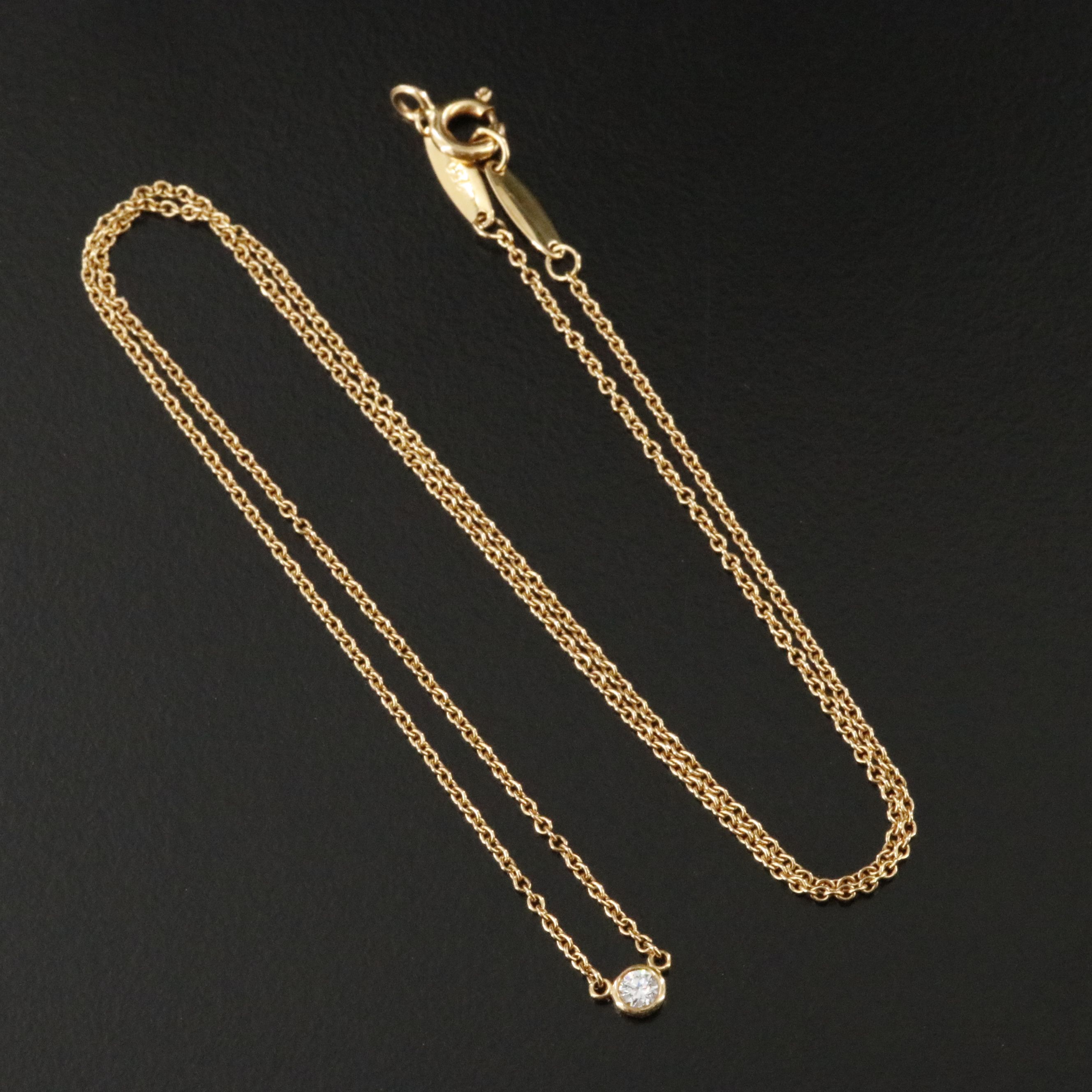 Elsa Peretti for Tiffany & Co. 18K Diamond Bezel Station Necklace