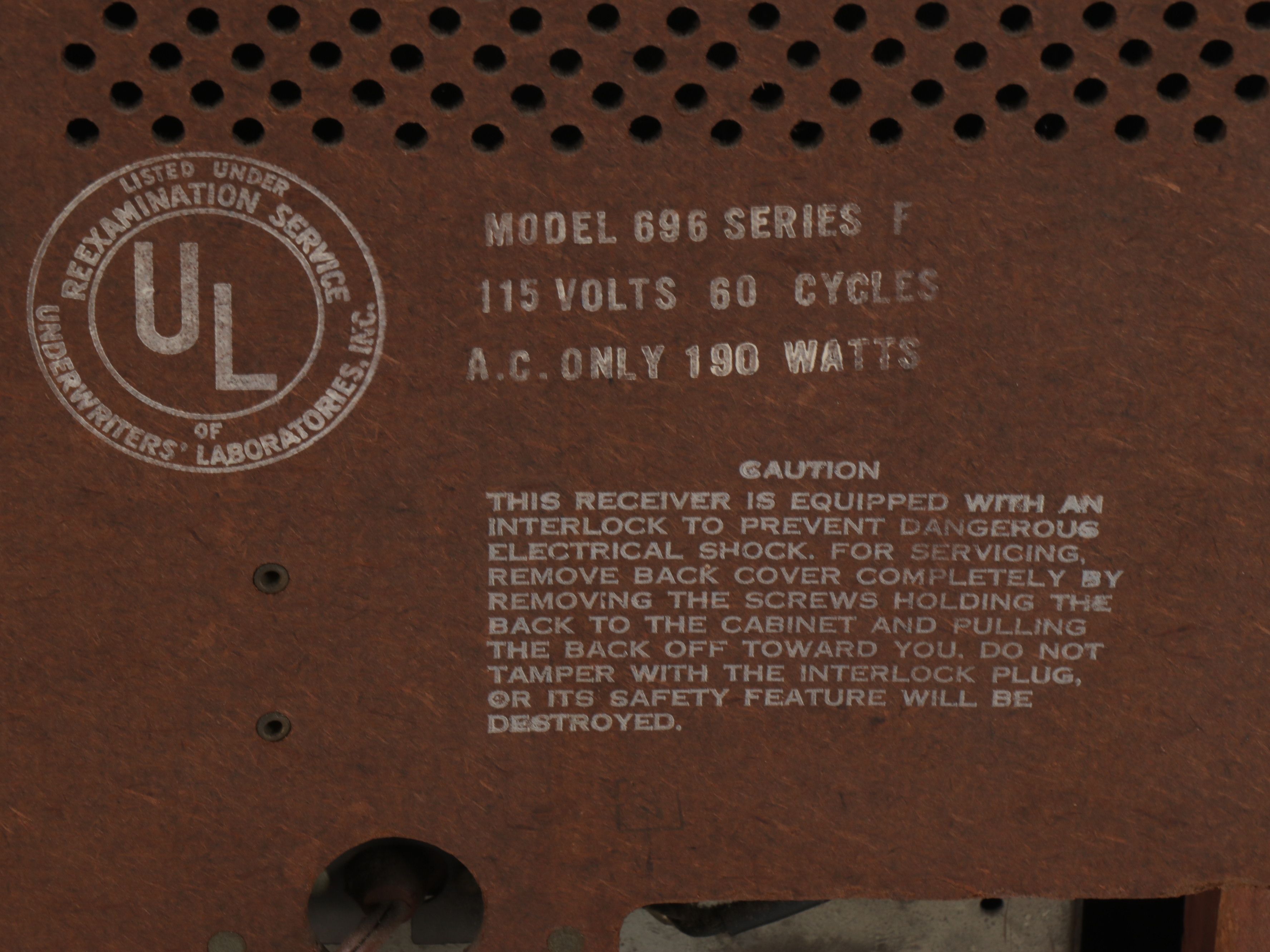 Emerson Radio & Phonograph Corp. Model 696 TV, 1950s