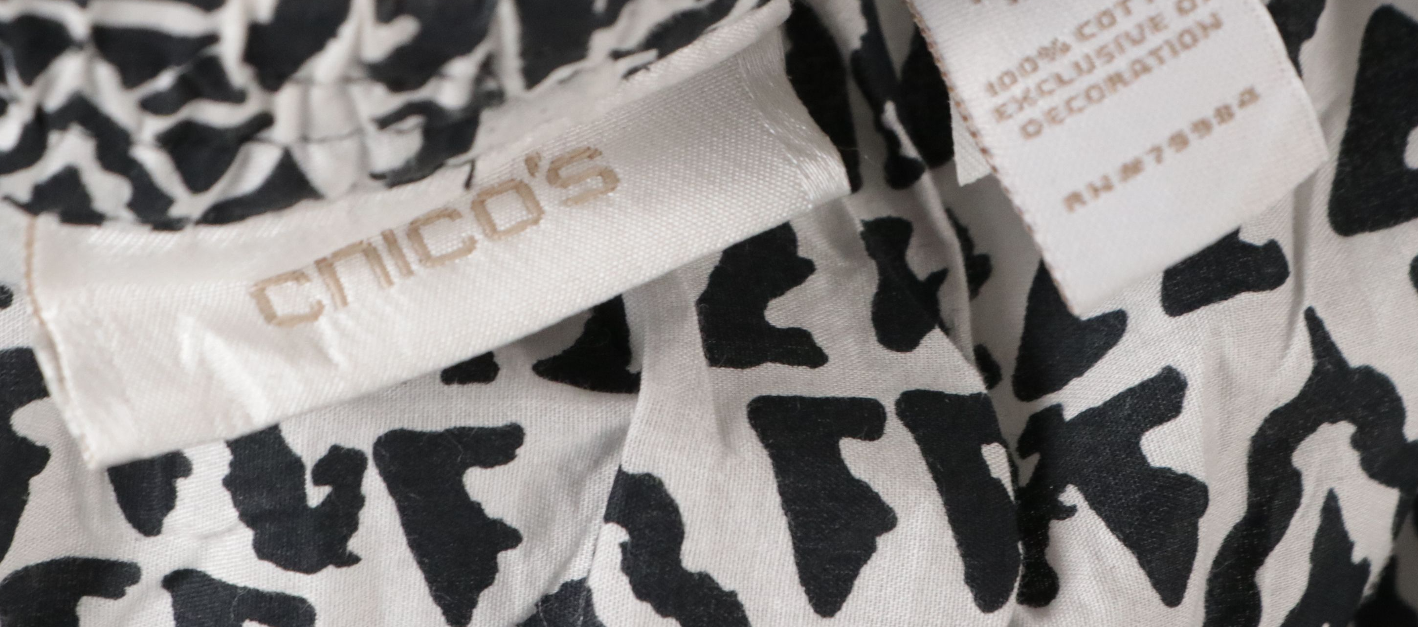 Chico's Black & White Knit Sweaters, Floral Print Dress, and Mid-Length Skirts