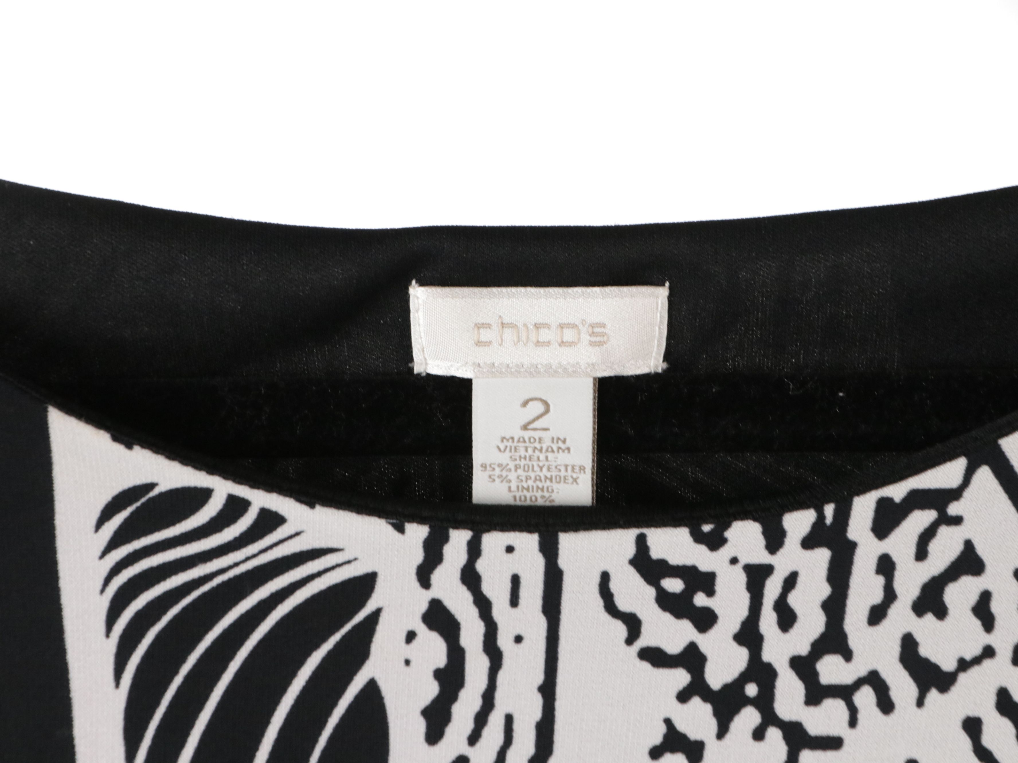 Chico's Black & White Knit Sweaters, Floral Print Dress, and Mid-Length Skirts