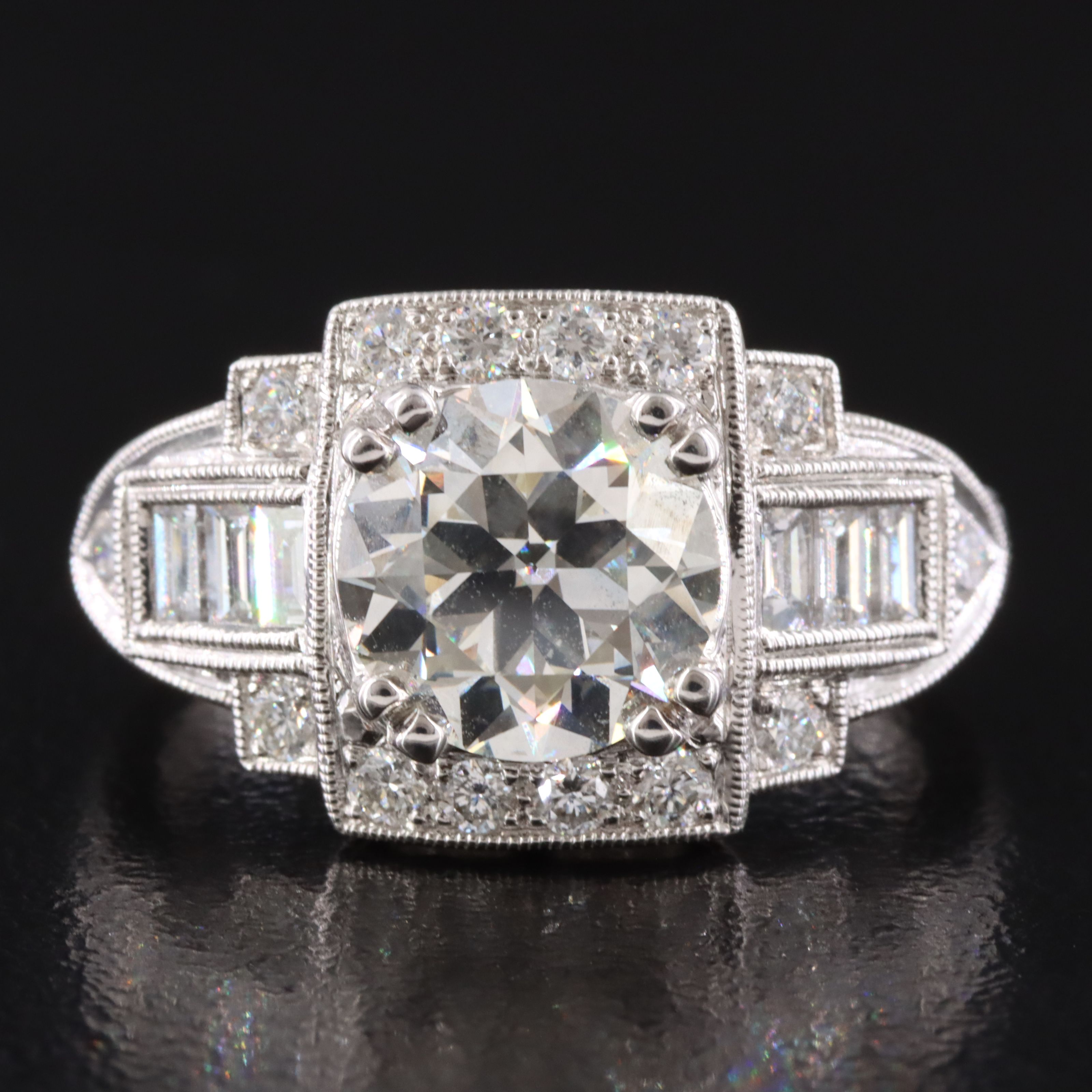 Beverly K 18K 2.65 CTW Diamond Ring with IGI Report and Lab Grown Center