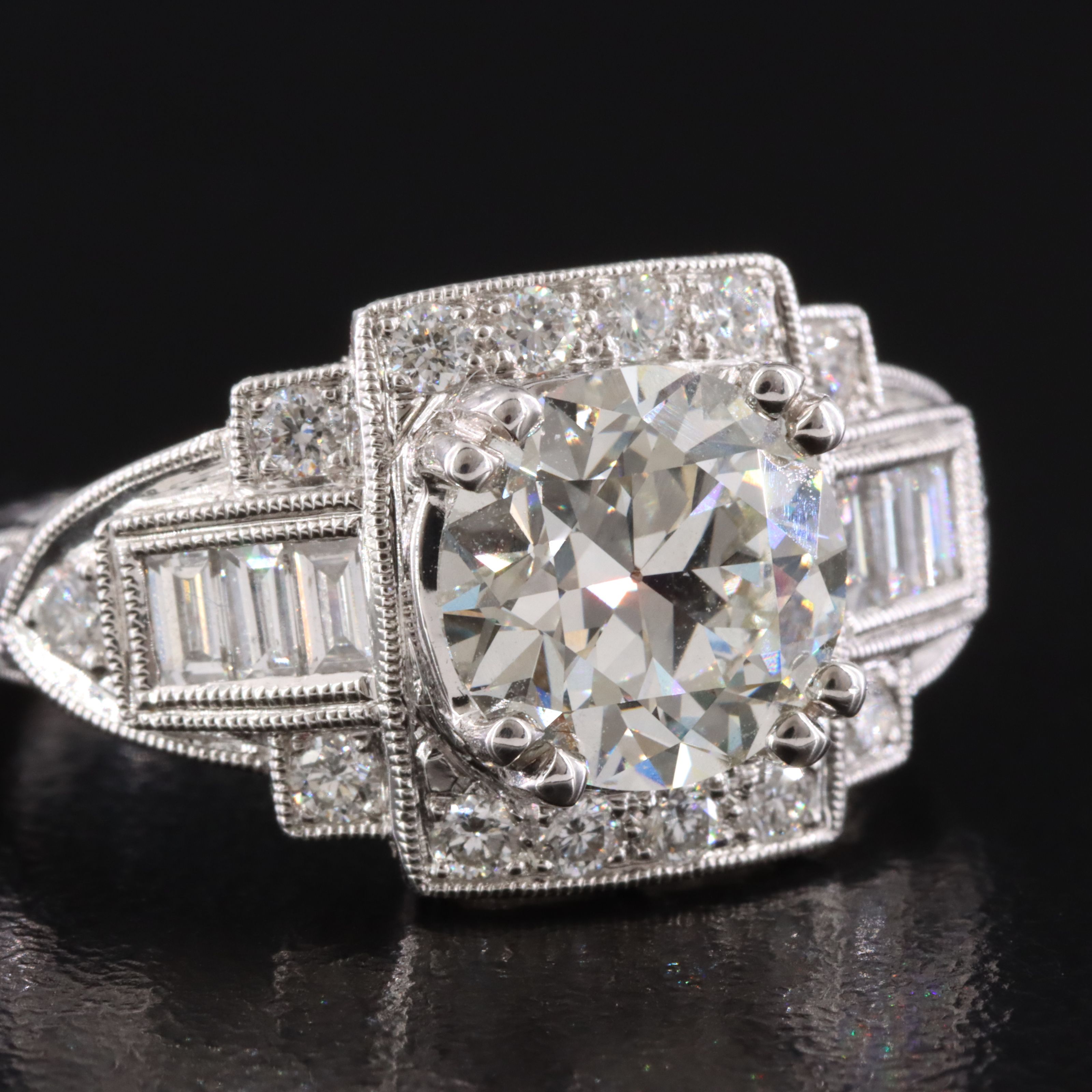 Beverly K 18K 2.65 CTW Diamond Ring with IGI Report and Lab Grown Center