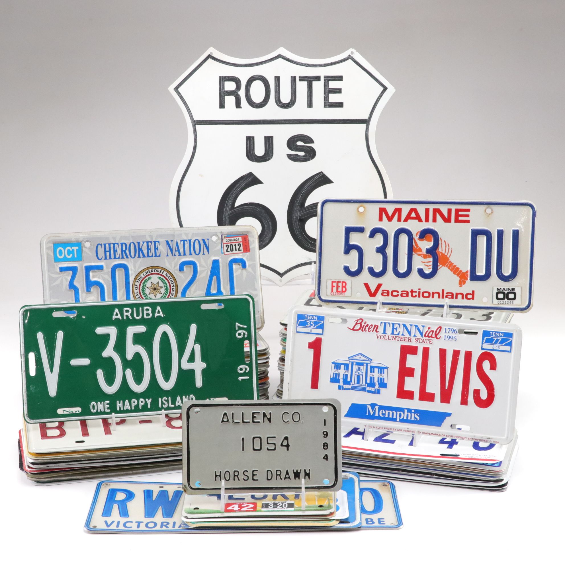 License Plate Collection with Most US States and Some International