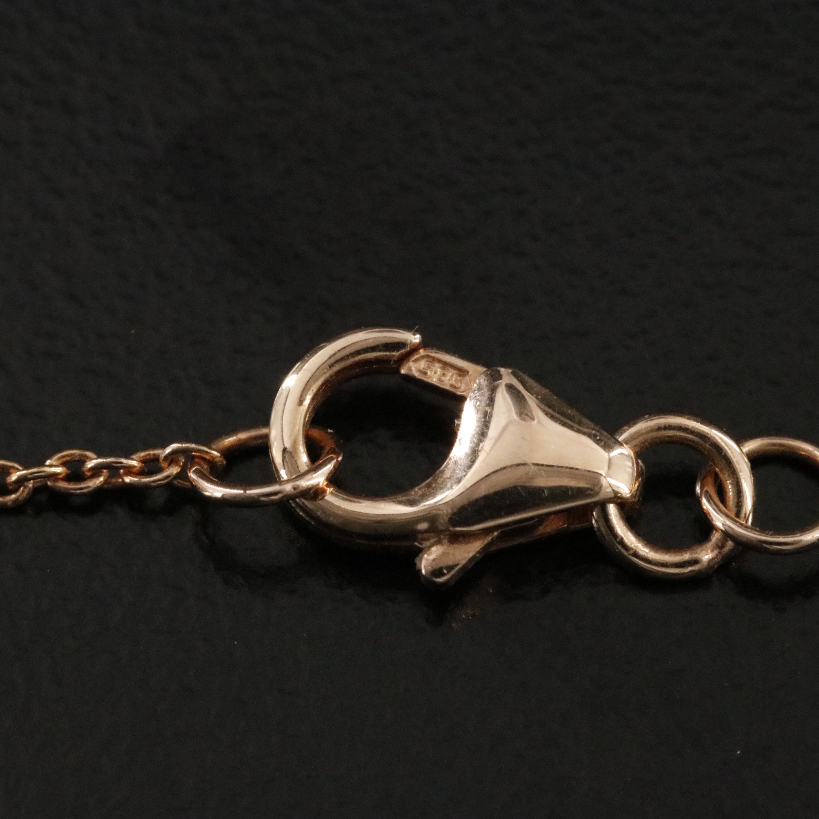 14K Rose Gold 0.22 CTW Diamond Disk Necklace