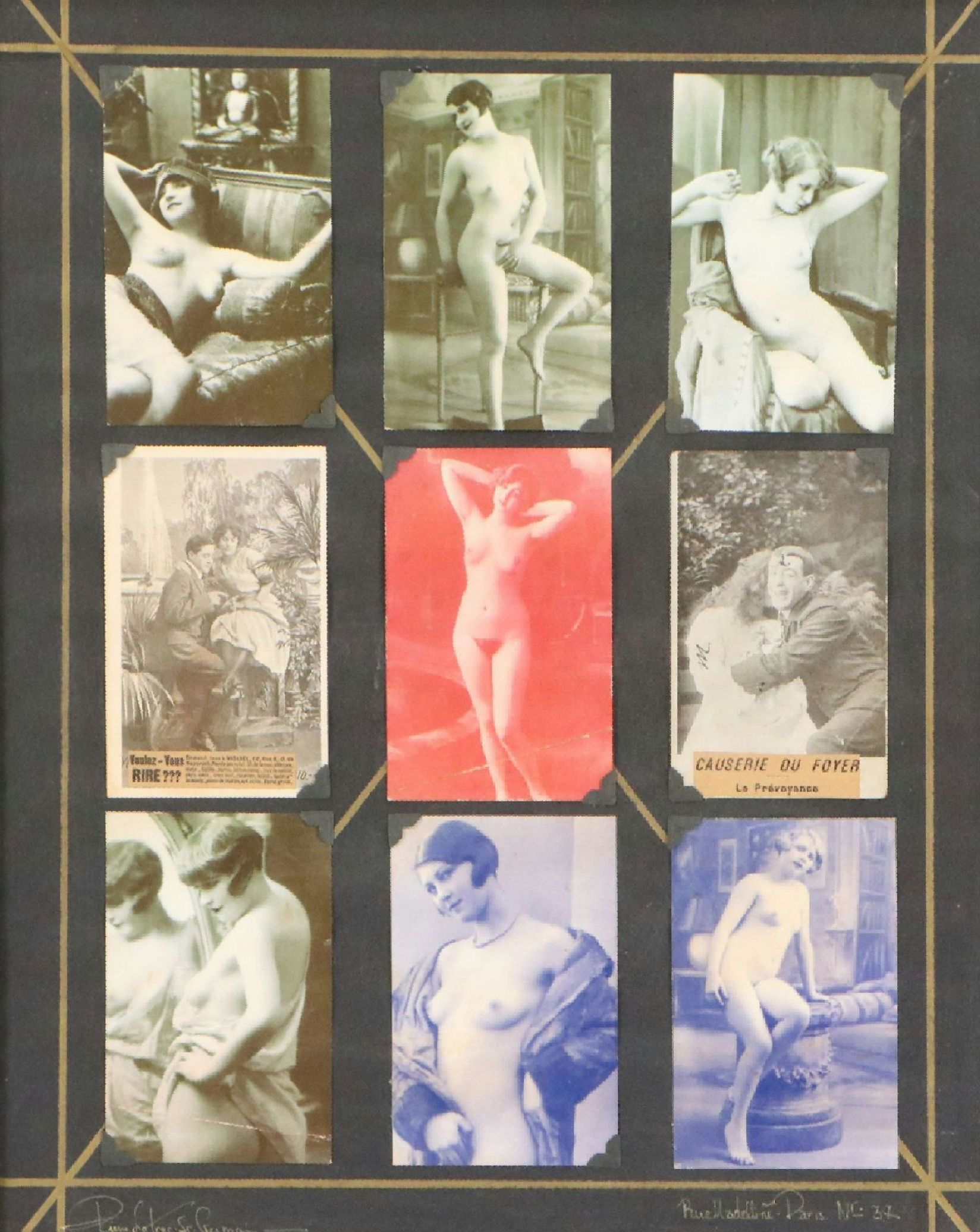 Mixed Print Pinup Nudes and Clippings, Early to Mid-20th Century