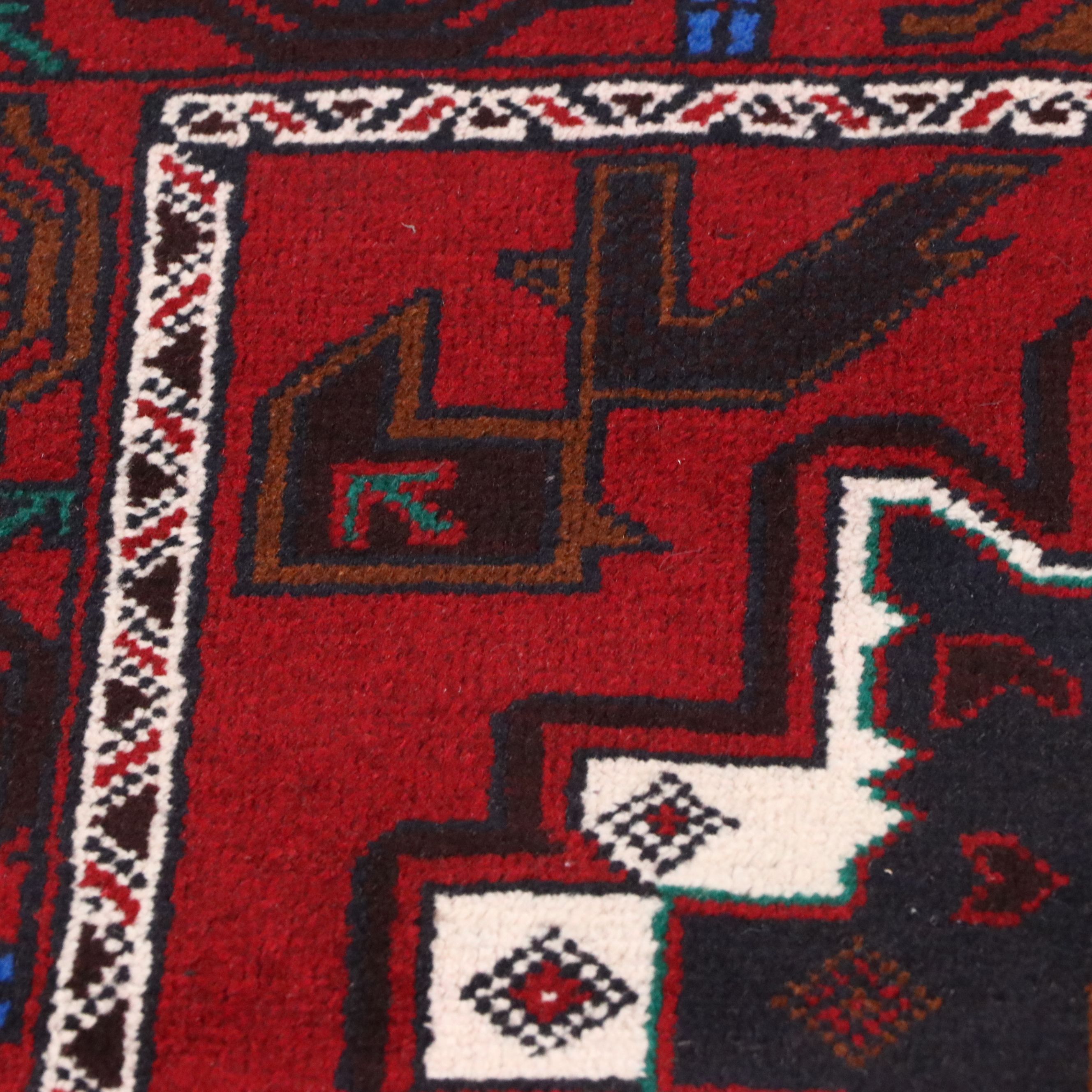 2'7 x 4'10 Hand-Knotted Afghan Taimani Accent Rug