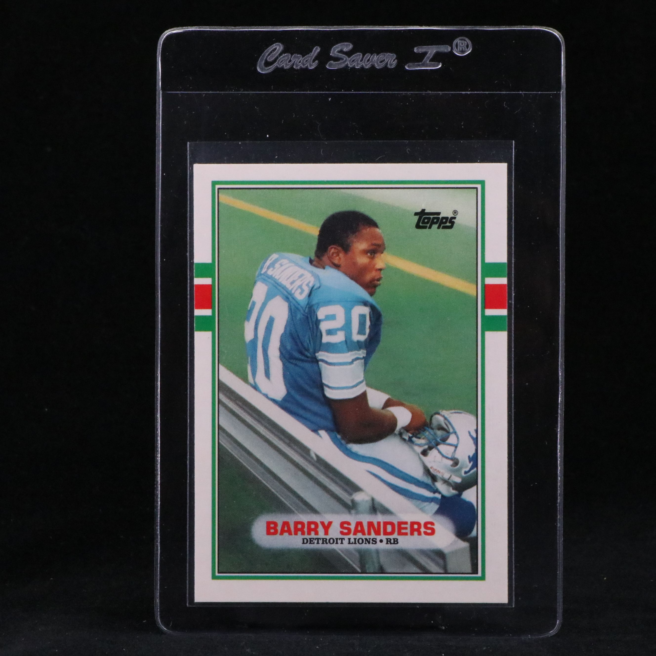 1989 Topps Traded Barry Sanders Detroit Lions Rookie Football Card