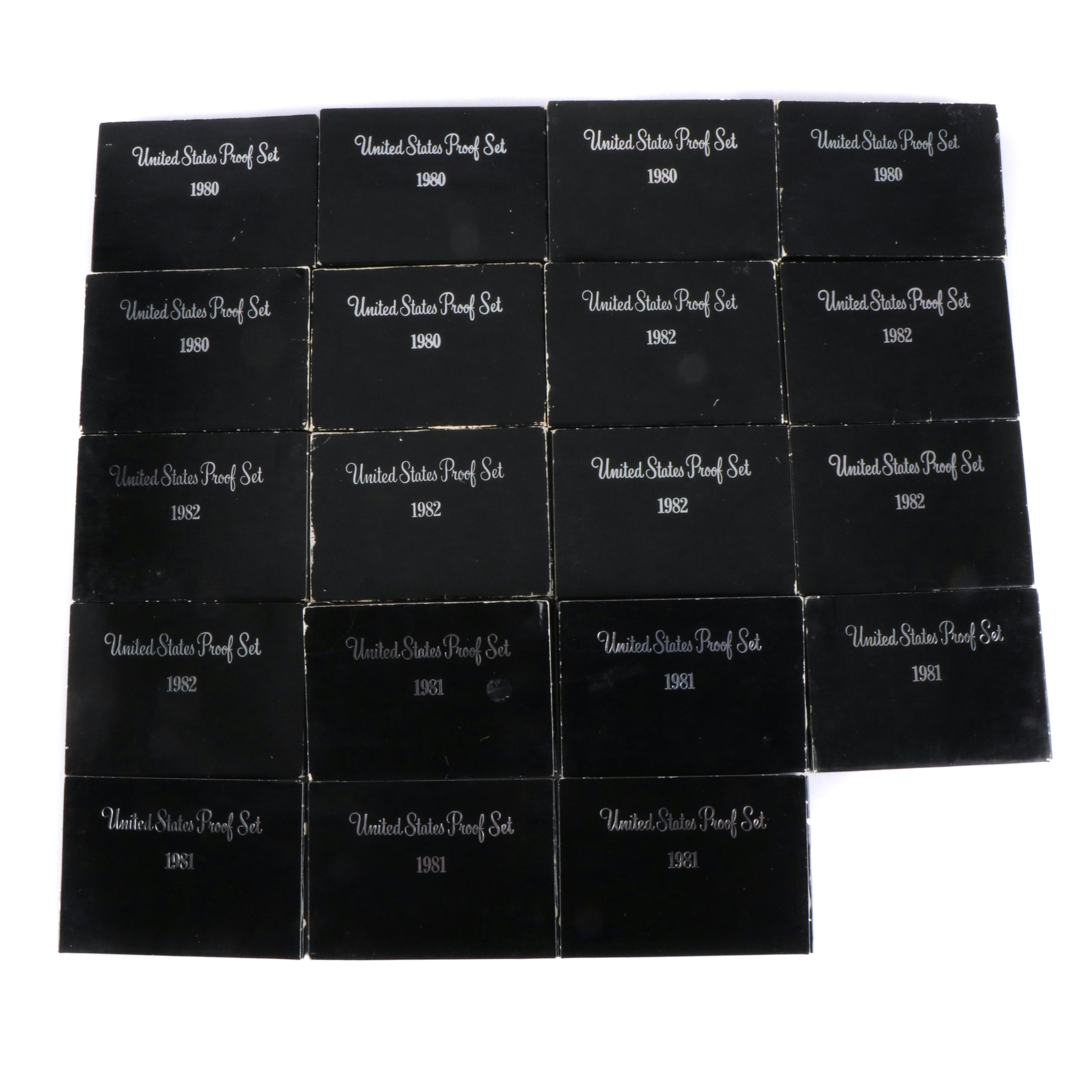 Nineteen U.S.Modern Proof Sets