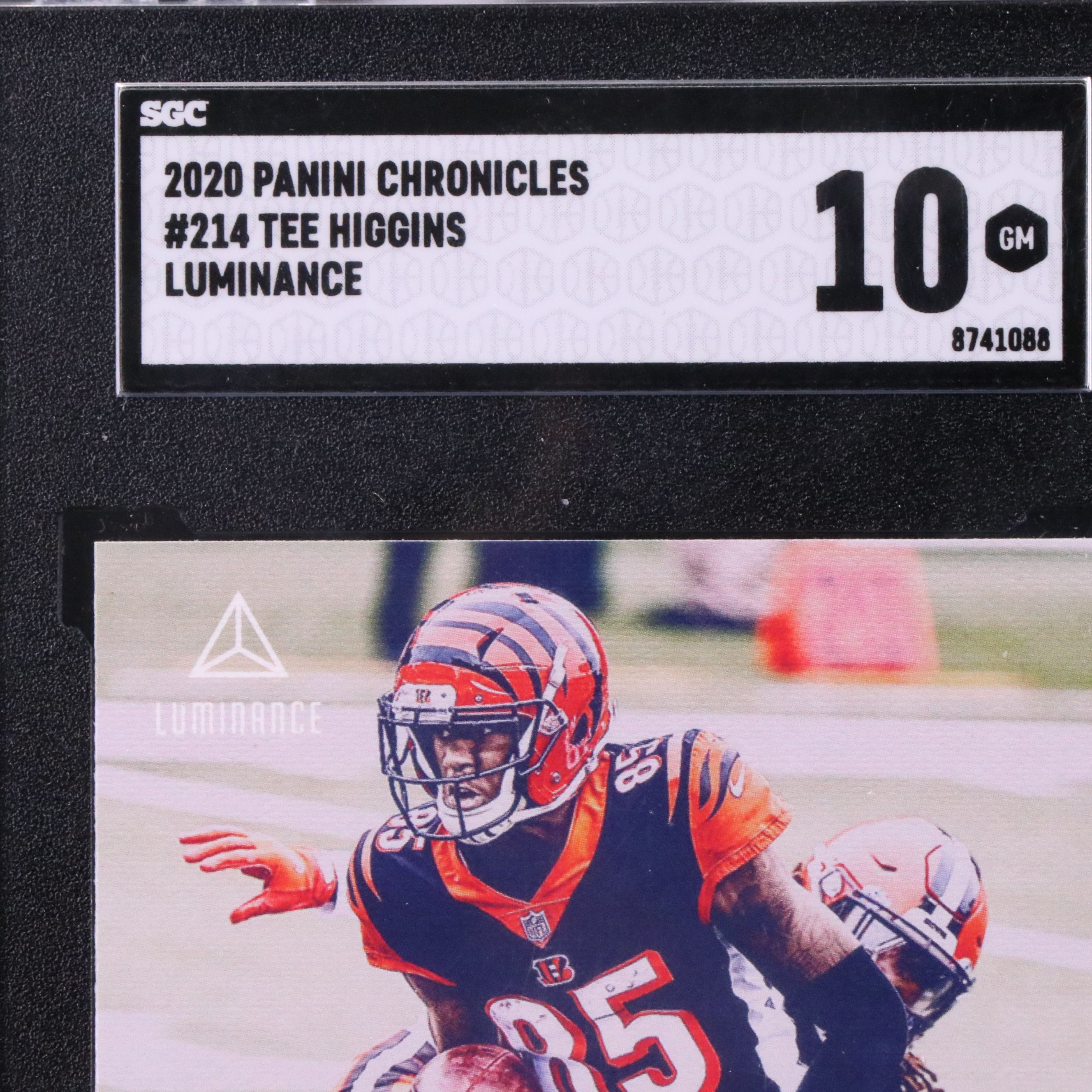 2020 Chronicles Tee Higgins Luminance Rookie Football Card Graded SGC 10