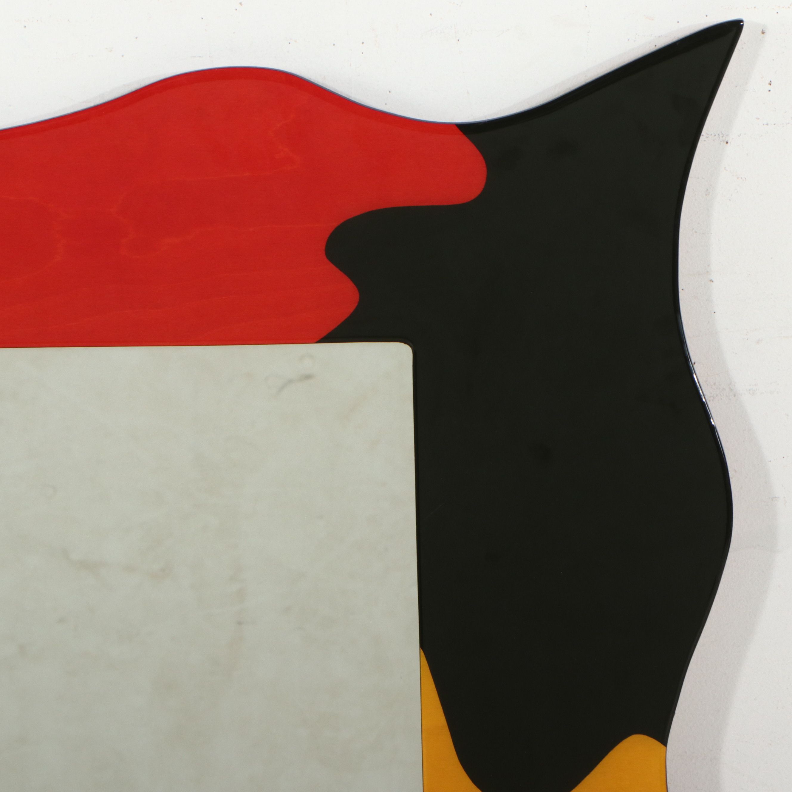 Postmodern Style Lacquered Wall Mirror, Late 20th Century