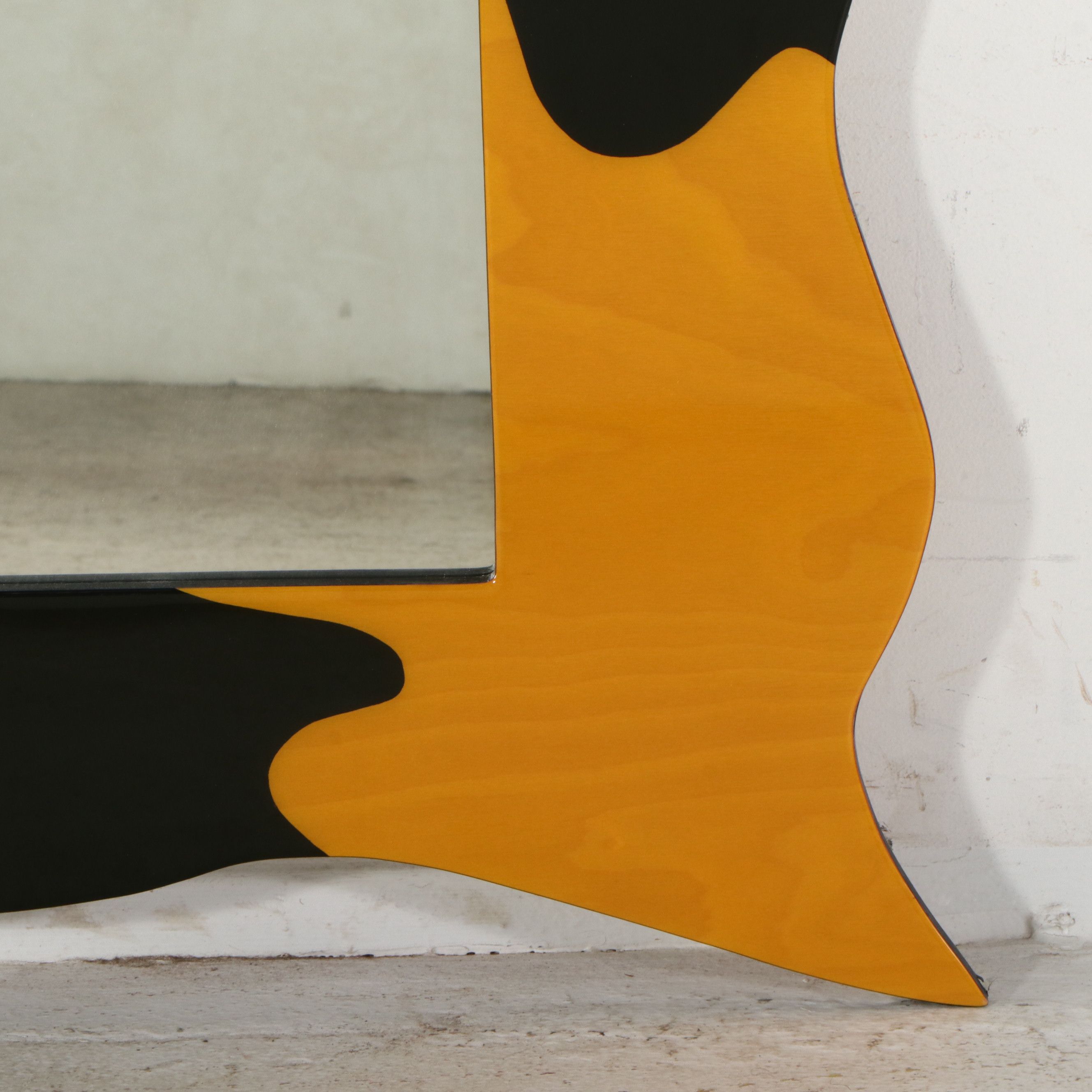 Postmodern Style Lacquered Wall Mirror, Late 20th Century