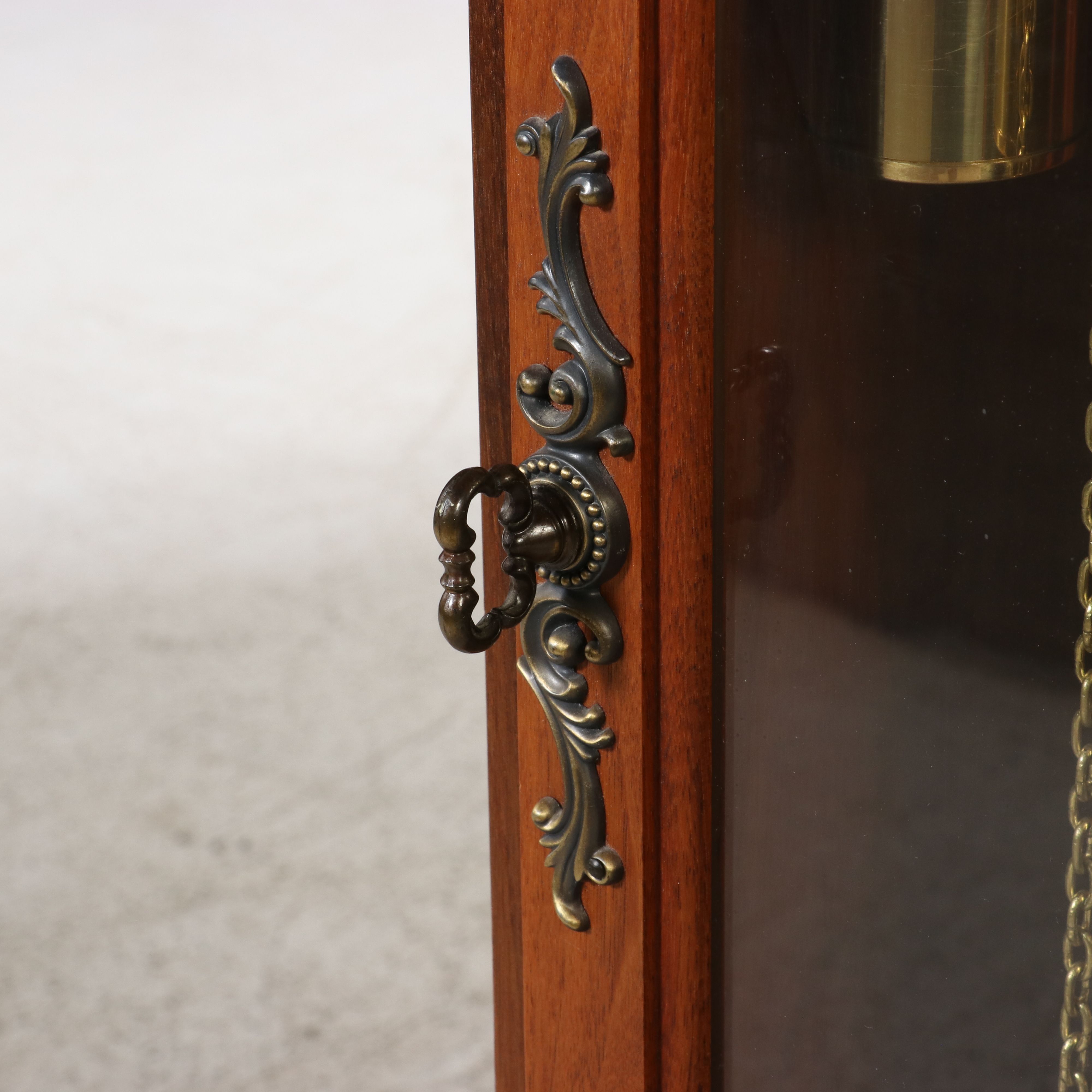 Emperor Clock Co. Federal Style Cherry Finish Grandfather Clock