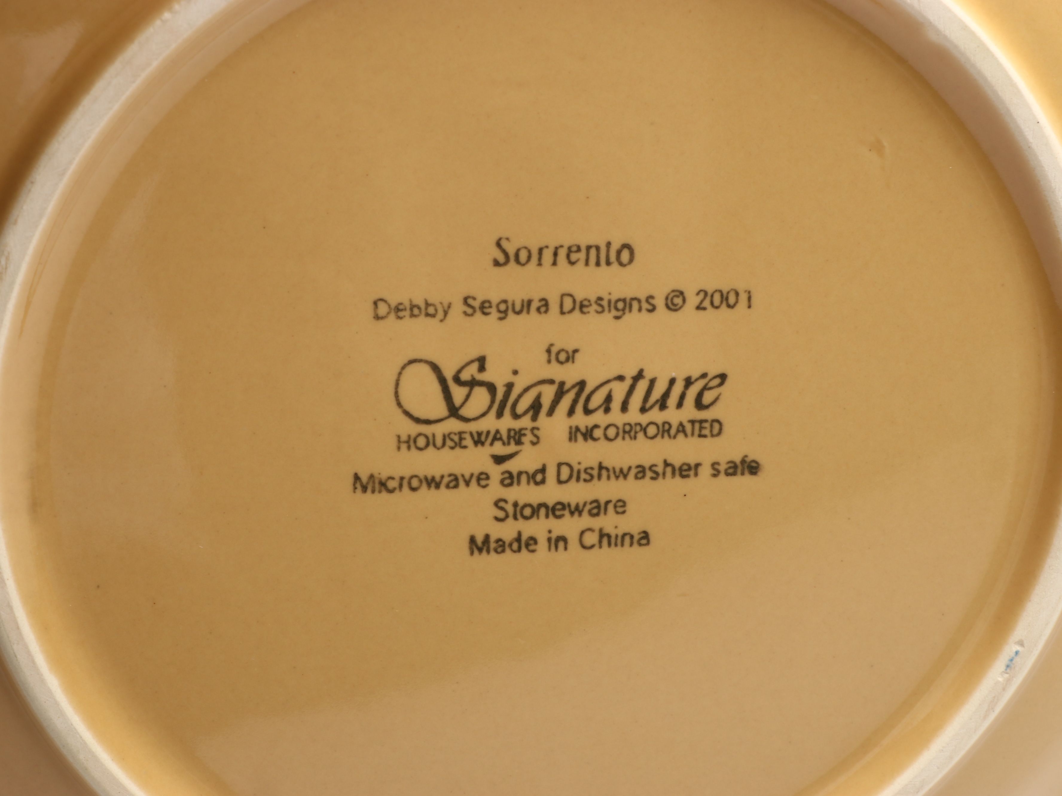 Signature Housewares "Sorrento" Stoneware Dinnerware