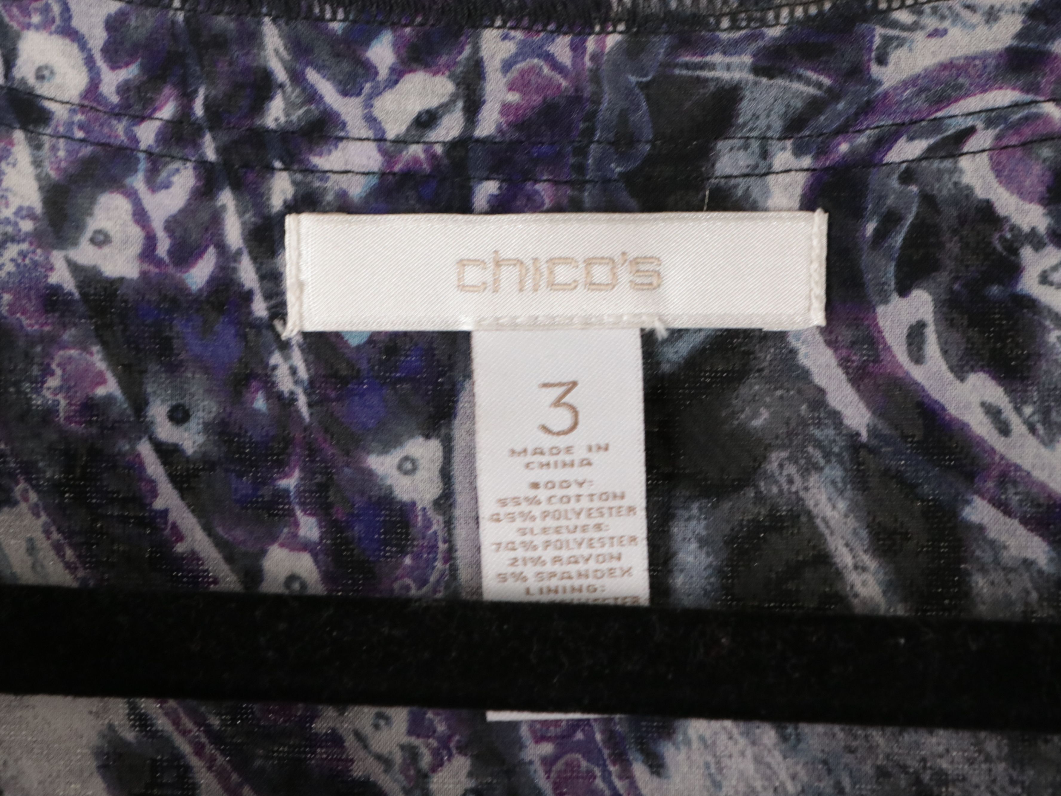 Chico's Printed Cotton Blouses, Statement Jackets and Embellished Knit Top