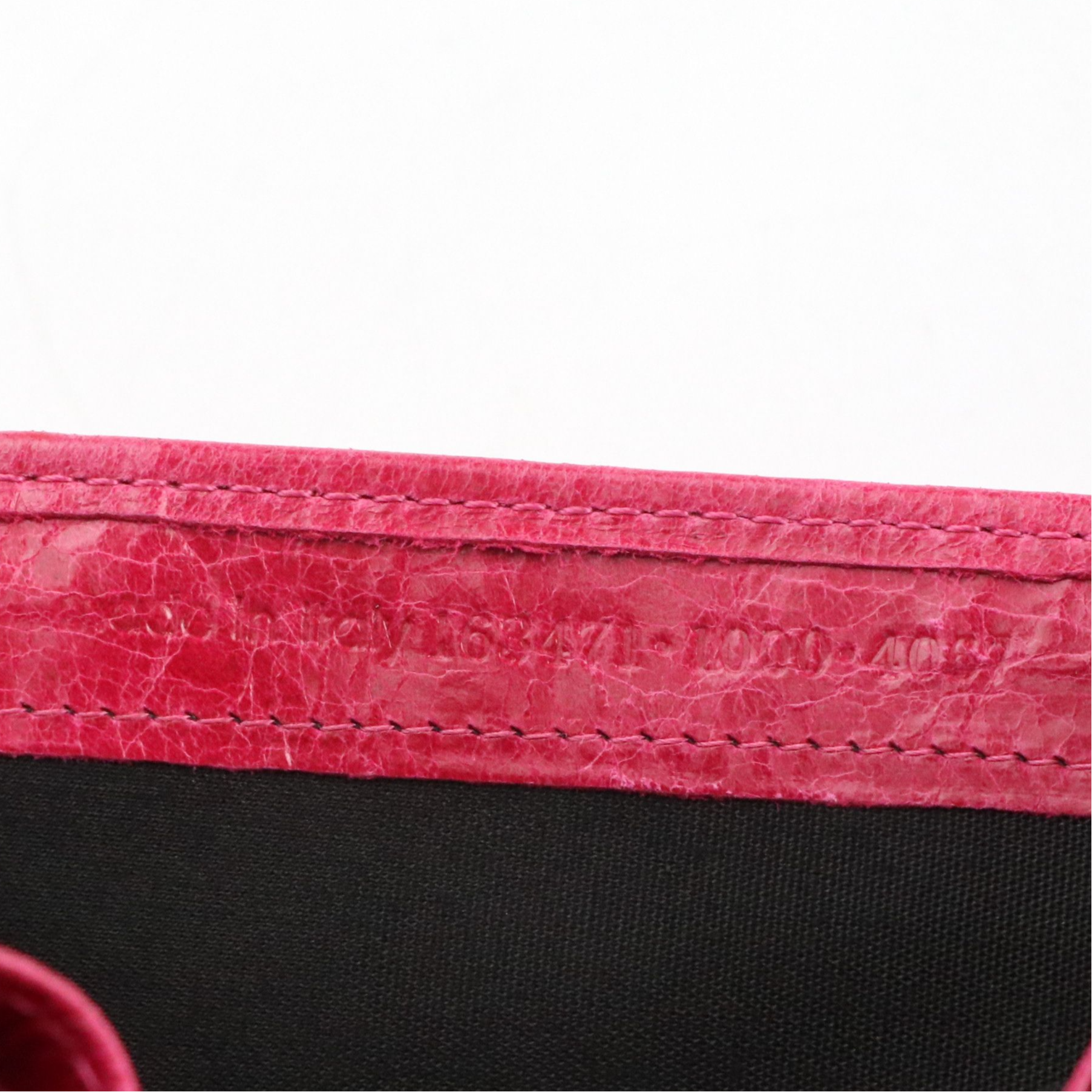 Balenciaga Motocross Trifold Wallet in Hot Pink Lambskin Leather