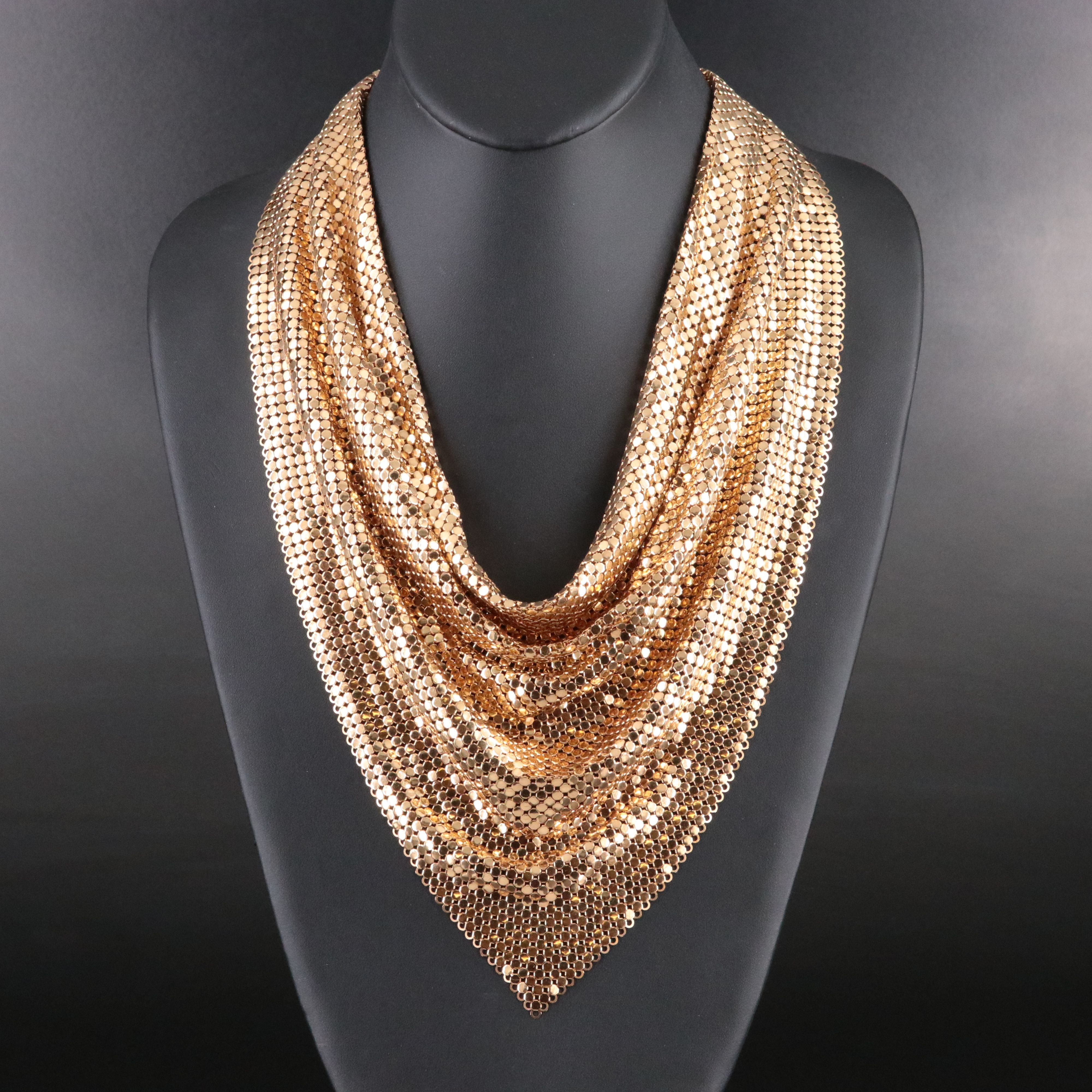 Whiting & Davis Mesh Bib Necklace