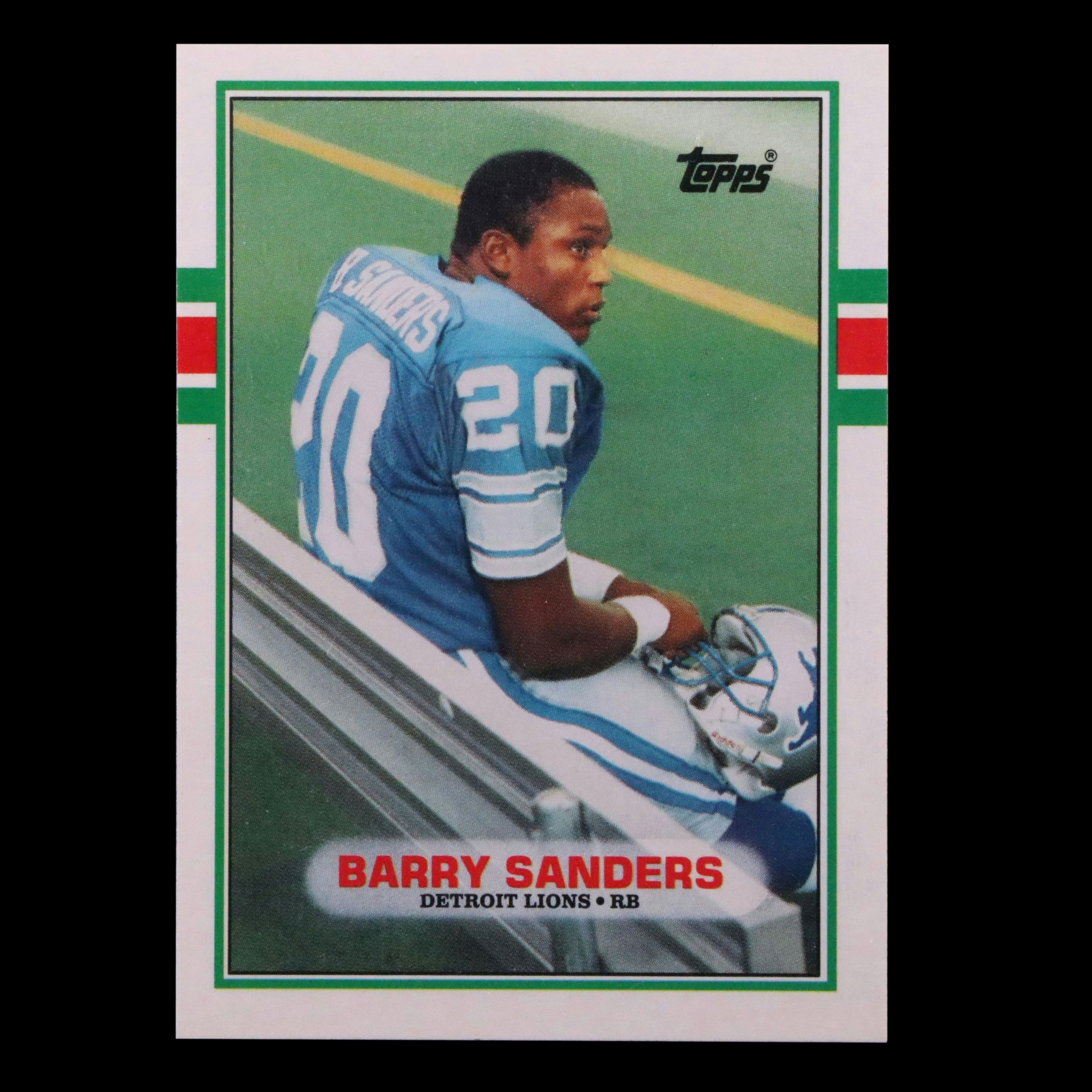 1989 Topps Traded Barry Sanders Detroit Lions Rookie Football Card