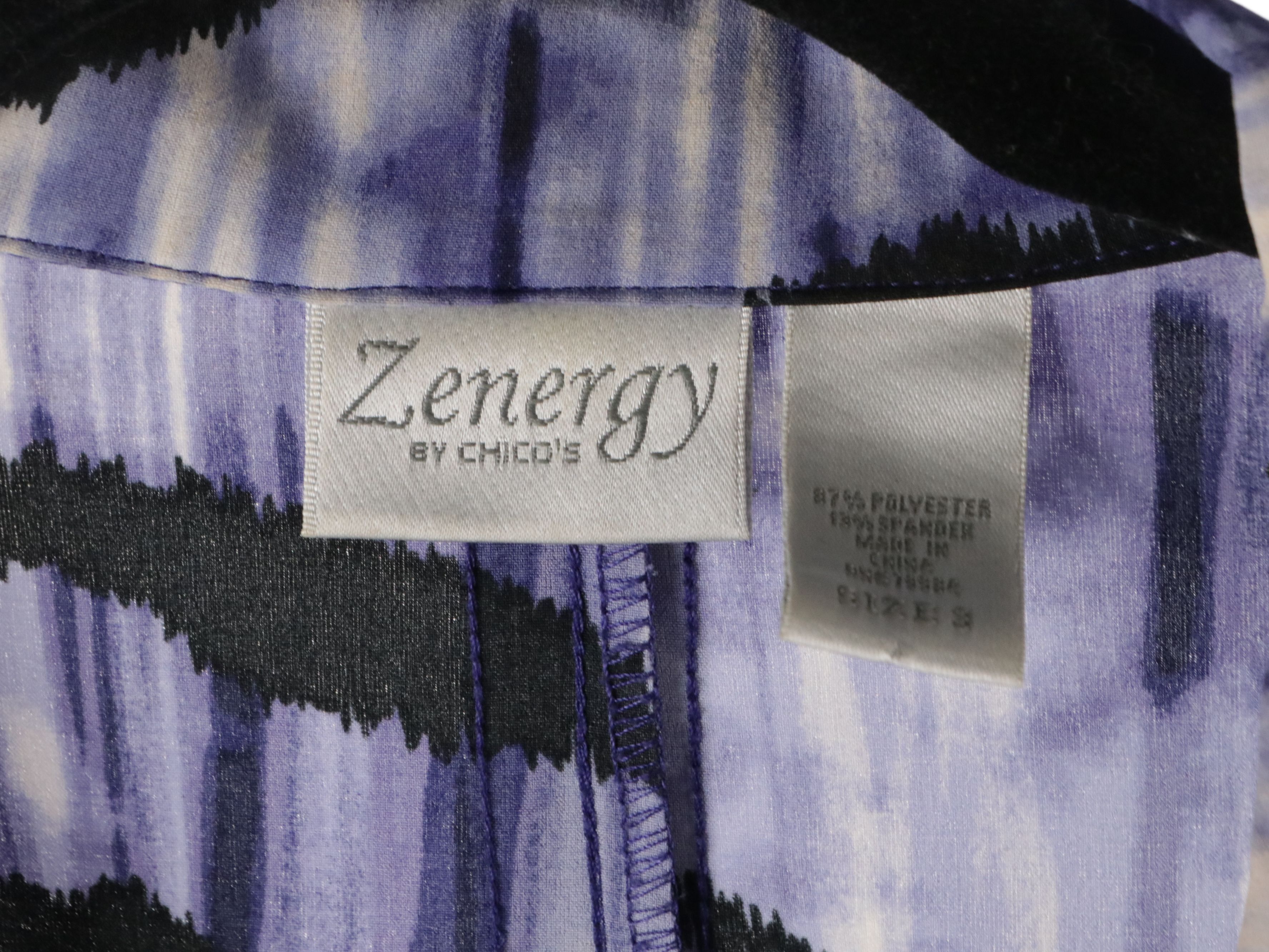 Chico's Patterned Cotton and Linen Blouses, Striped Knit Zip Jacket, and More