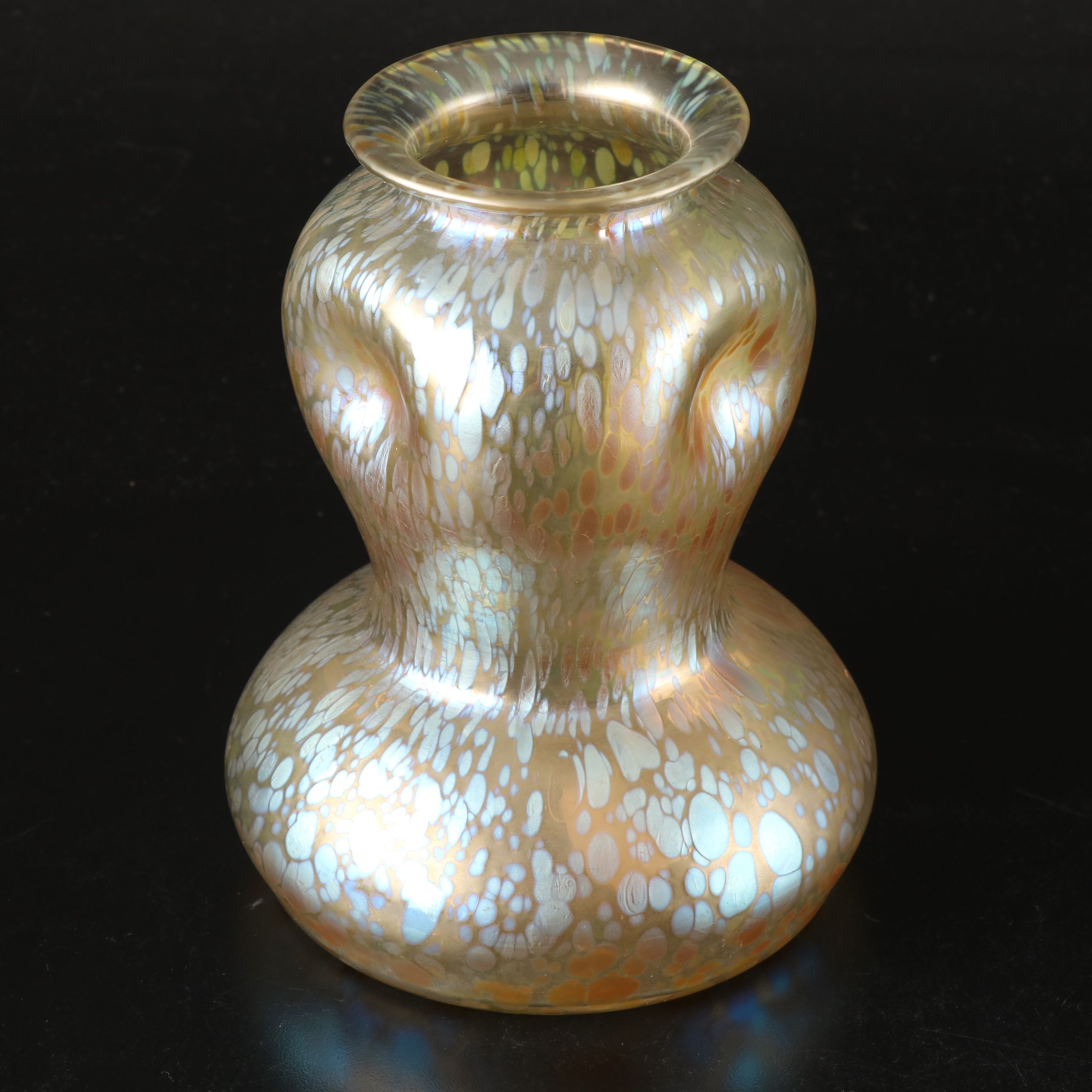Loetz Candia Papillon Dimpled Art Glass Vase, Late 19th/Early 20th Century
