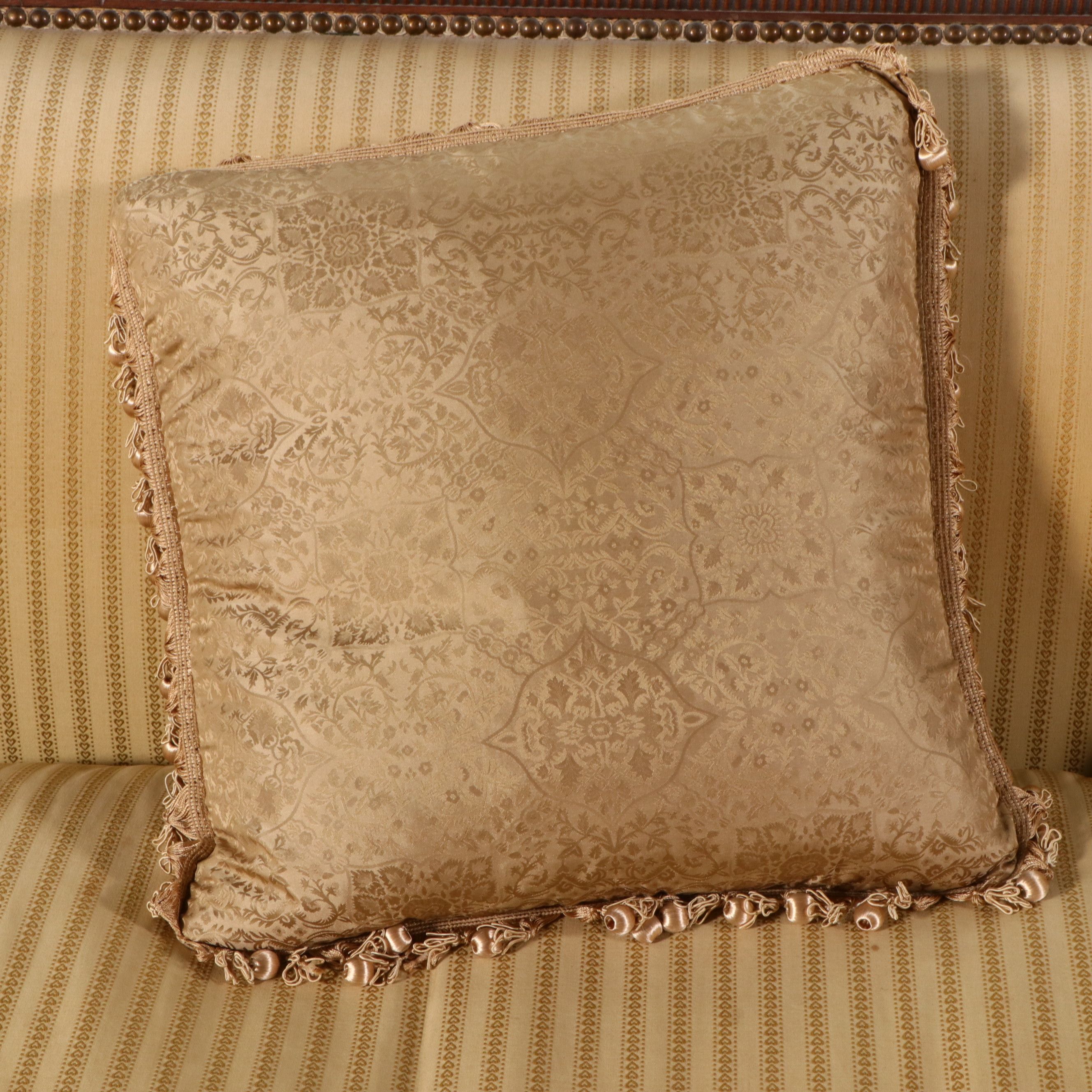 Louis XVI Style Carved Mahogany and Upholstered Sofa