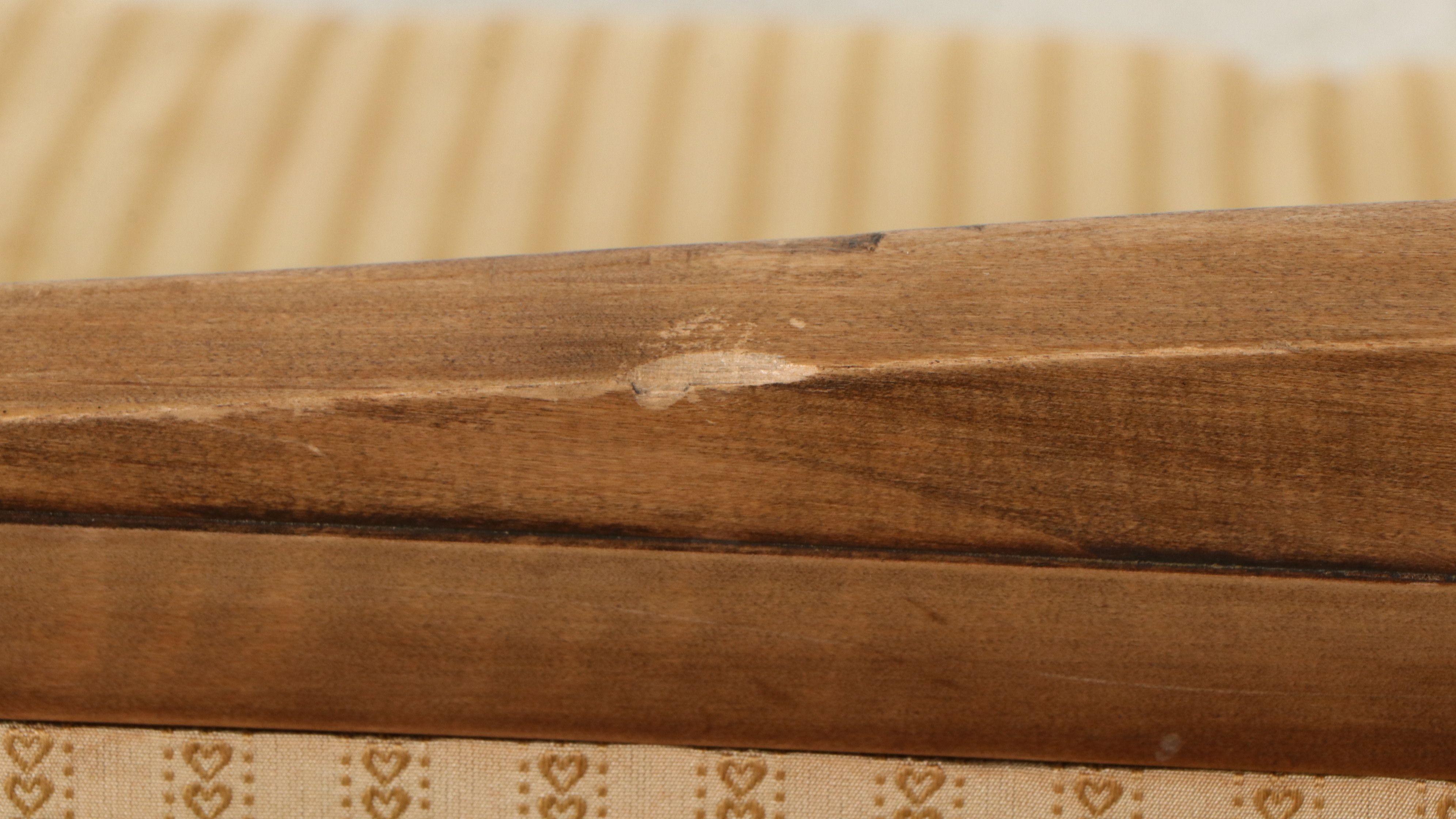 Louis XVI Style Carved Mahogany and Upholstered Sofa