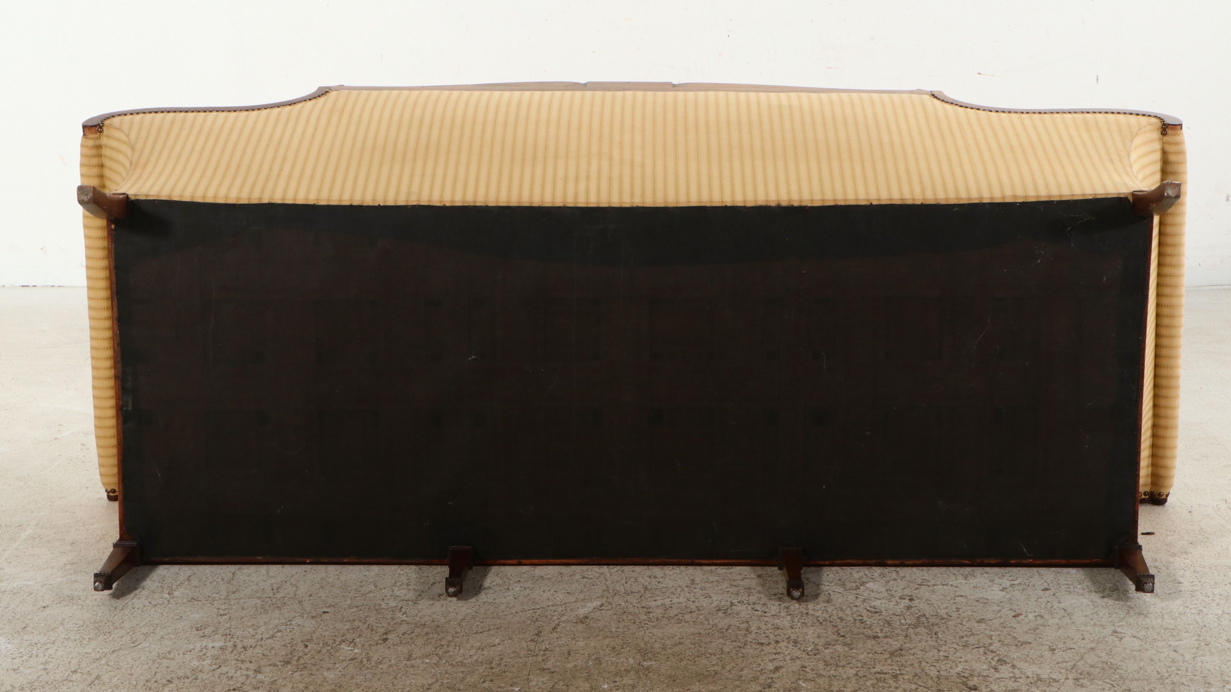 Louis XVI Style Carved Mahogany and Upholstered Sofa