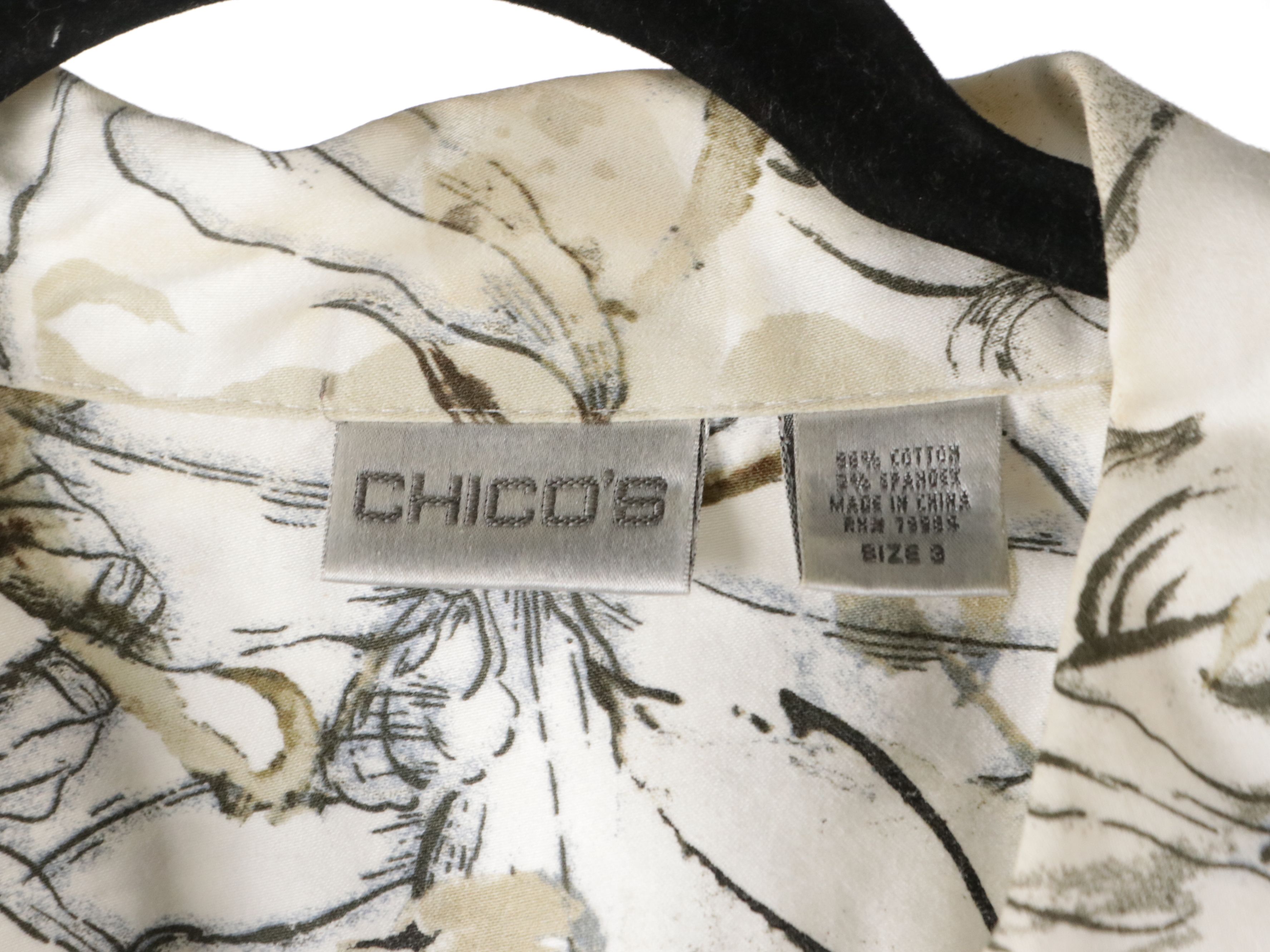 Chico's Linen and Cotton Printed Long Sleeve Button-Down Tops, Zip Jacket & More
