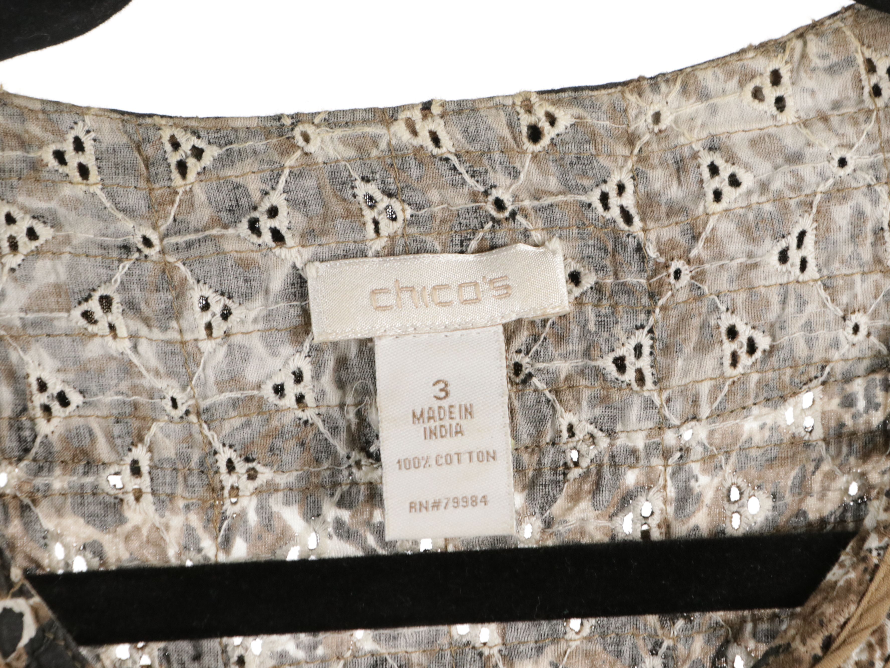 Chico's Linen and Cotton Printed Long Sleeve Button-Down Tops, Zip Jacket & More