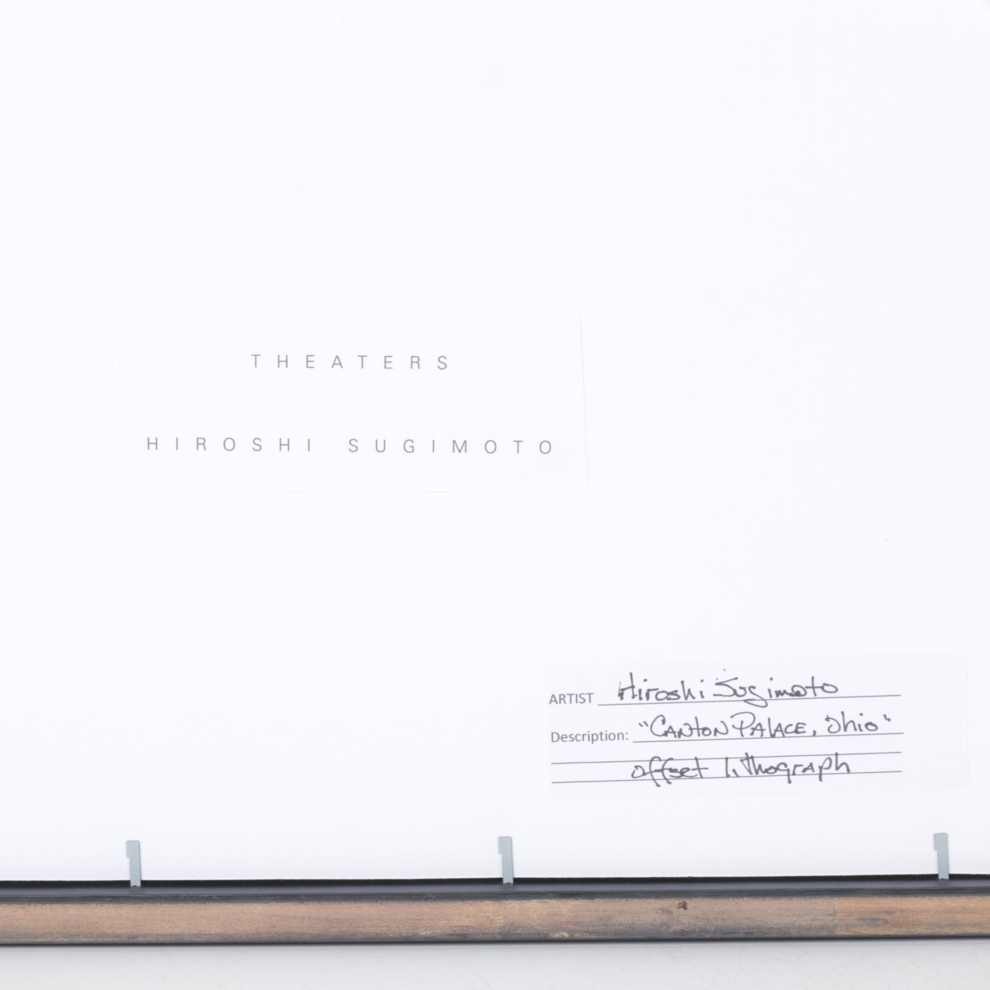 Hiroshi Sugimoto Offset Lithograph "Canton Palace, Ohio", 2000