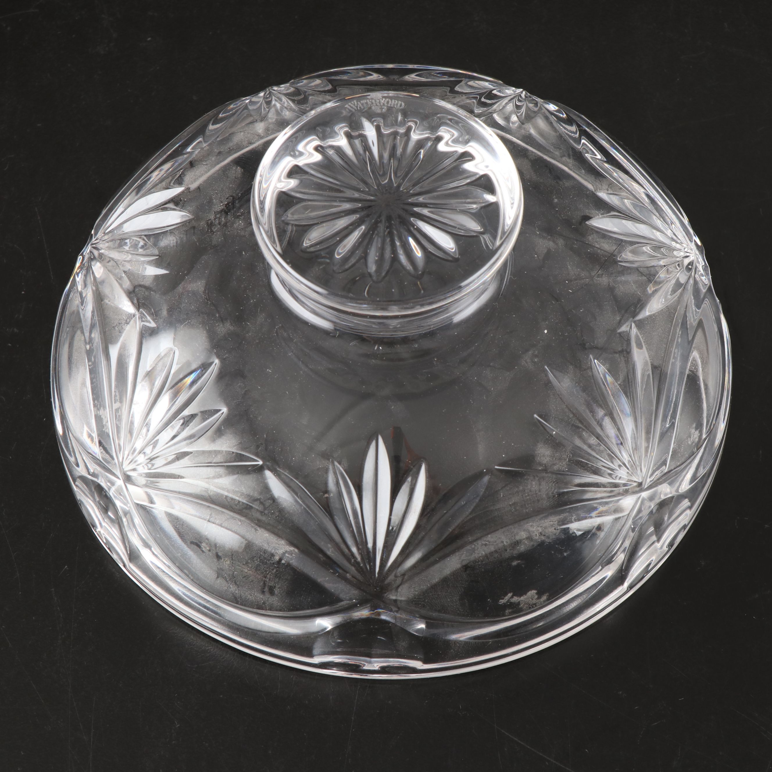 Orrefors Leaf Crystal Bowls with Waterford and Kosta Crystal Table Accessories