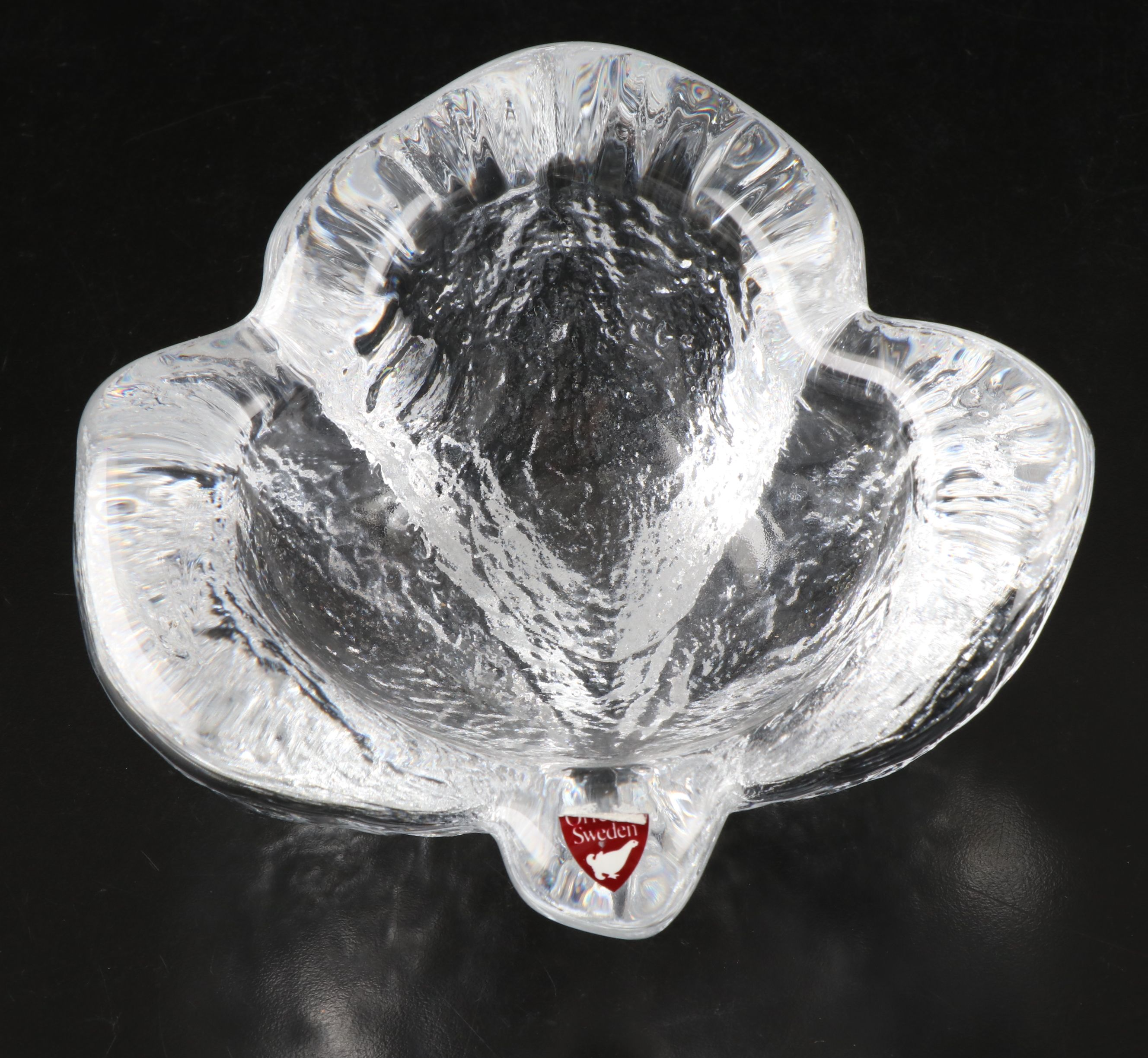Orrefors Leaf Crystal Bowls with Waterford and Kosta Crystal Table Accessories