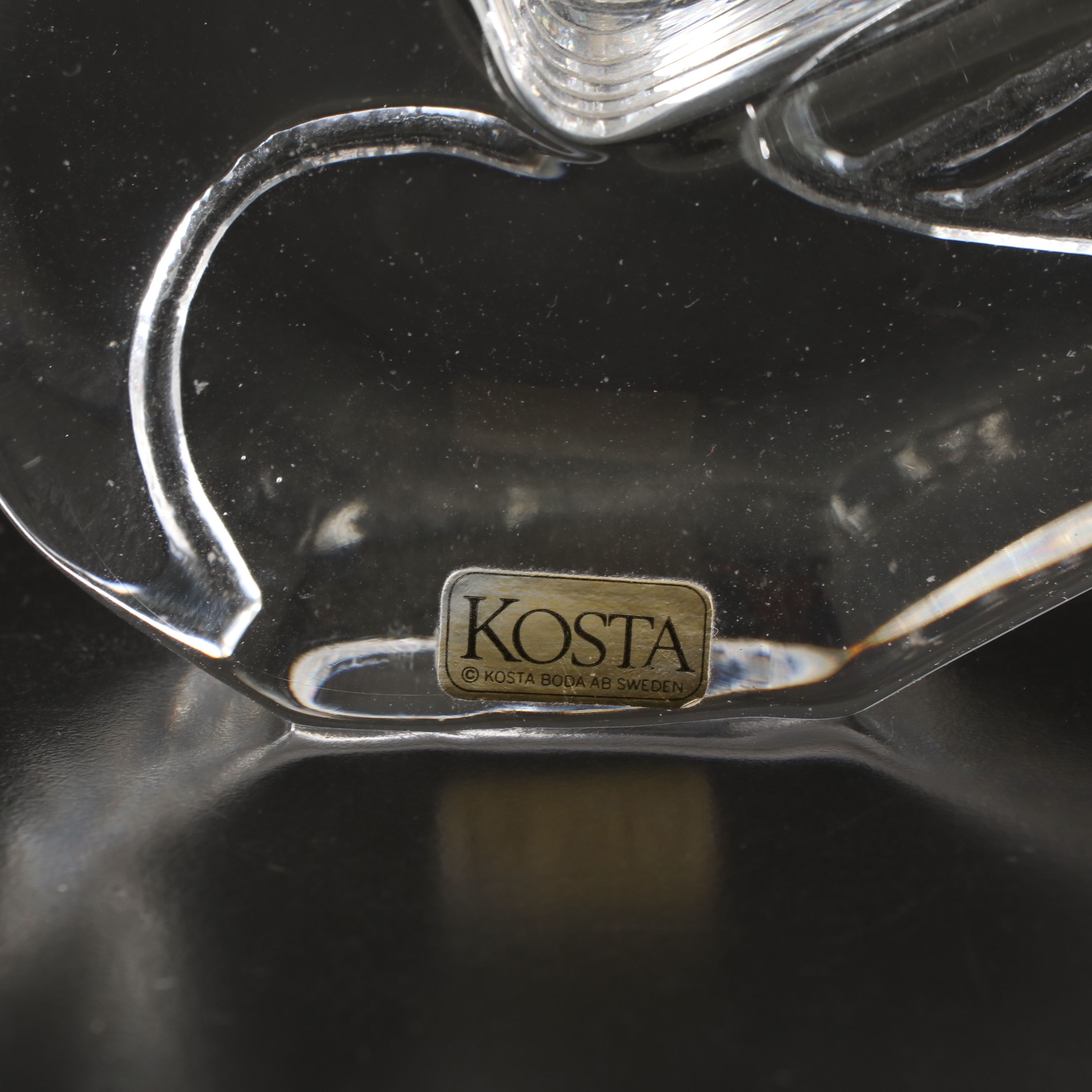 Orrefors Leaf Crystal Bowls with Waterford and Kosta Crystal Table Accessories