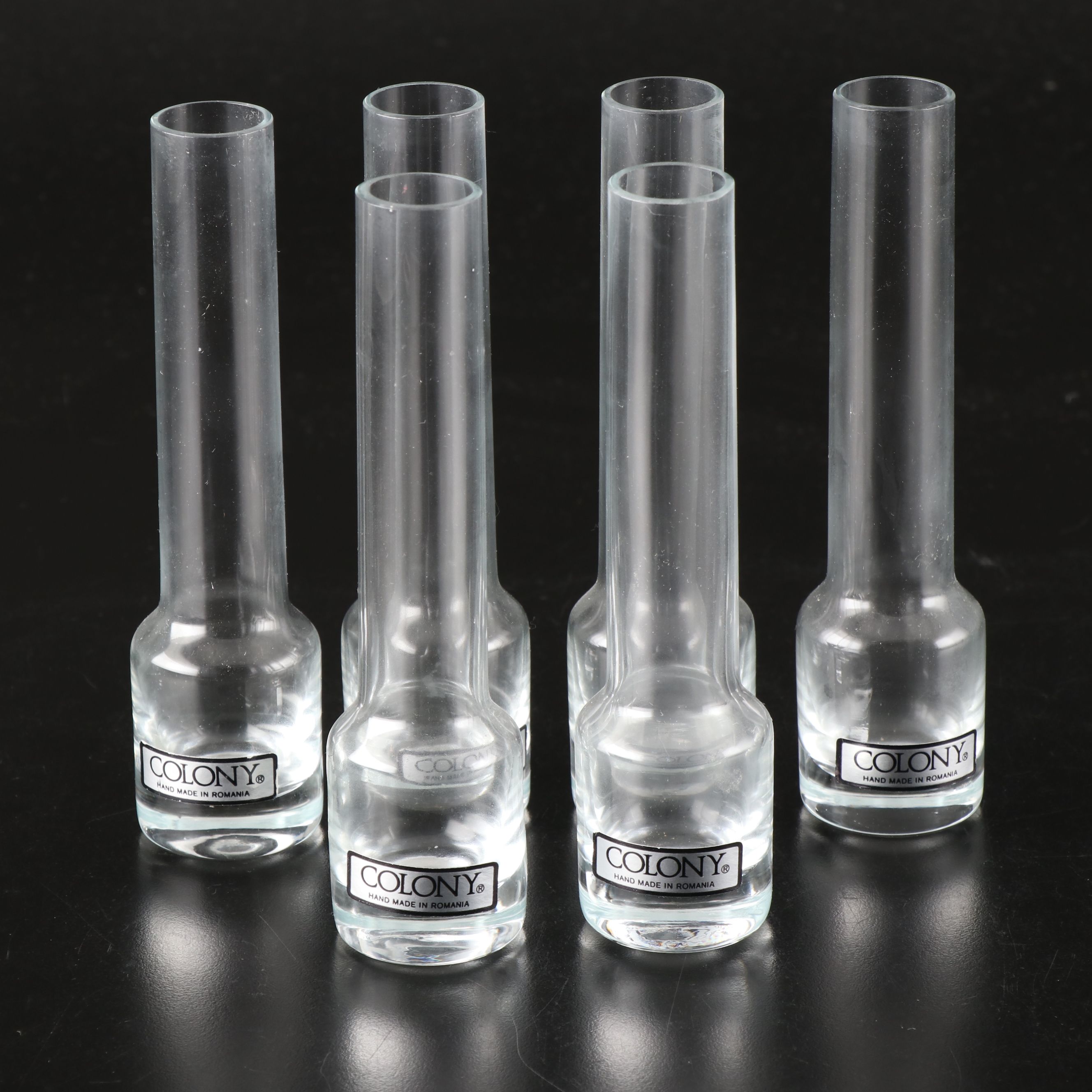 Colony Crystal Shot Glasses with Bowl