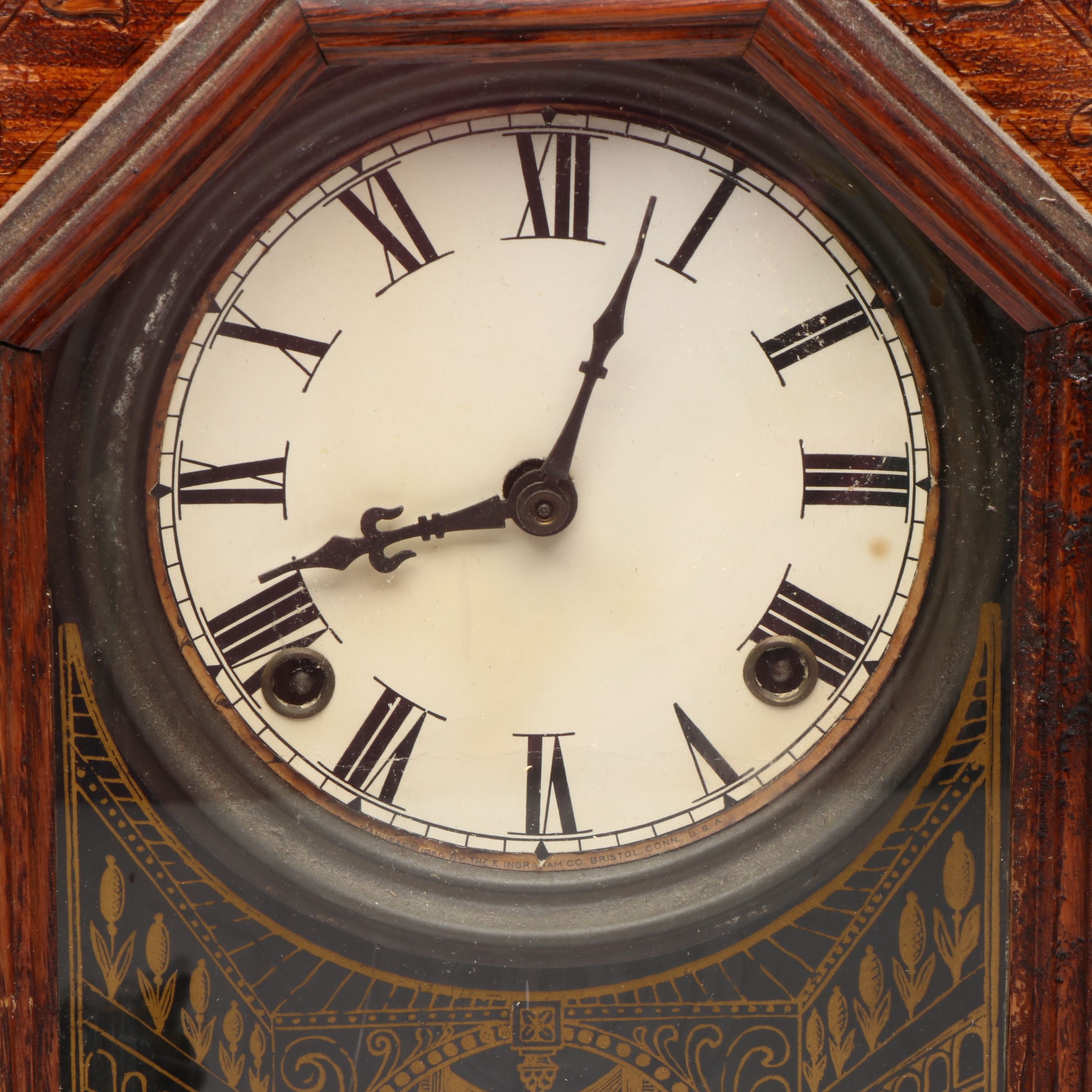 E. Ingraham Gingerbread Parlor Clock, Late 19th/Early 20th Century