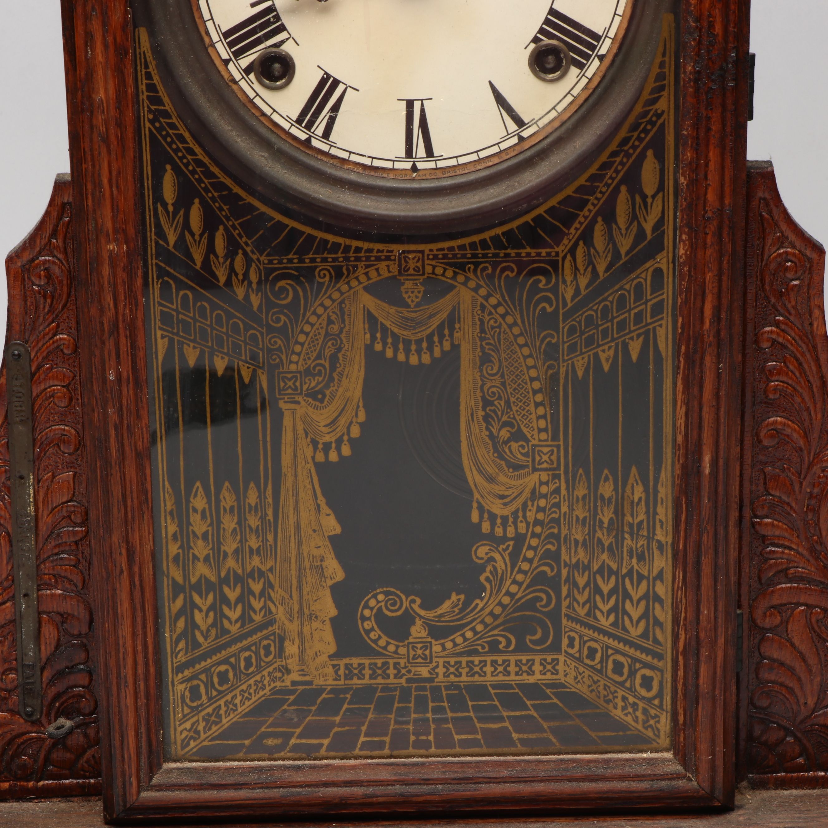 E. Ingraham Gingerbread Parlor Clock, Late 19th/Early 20th Century